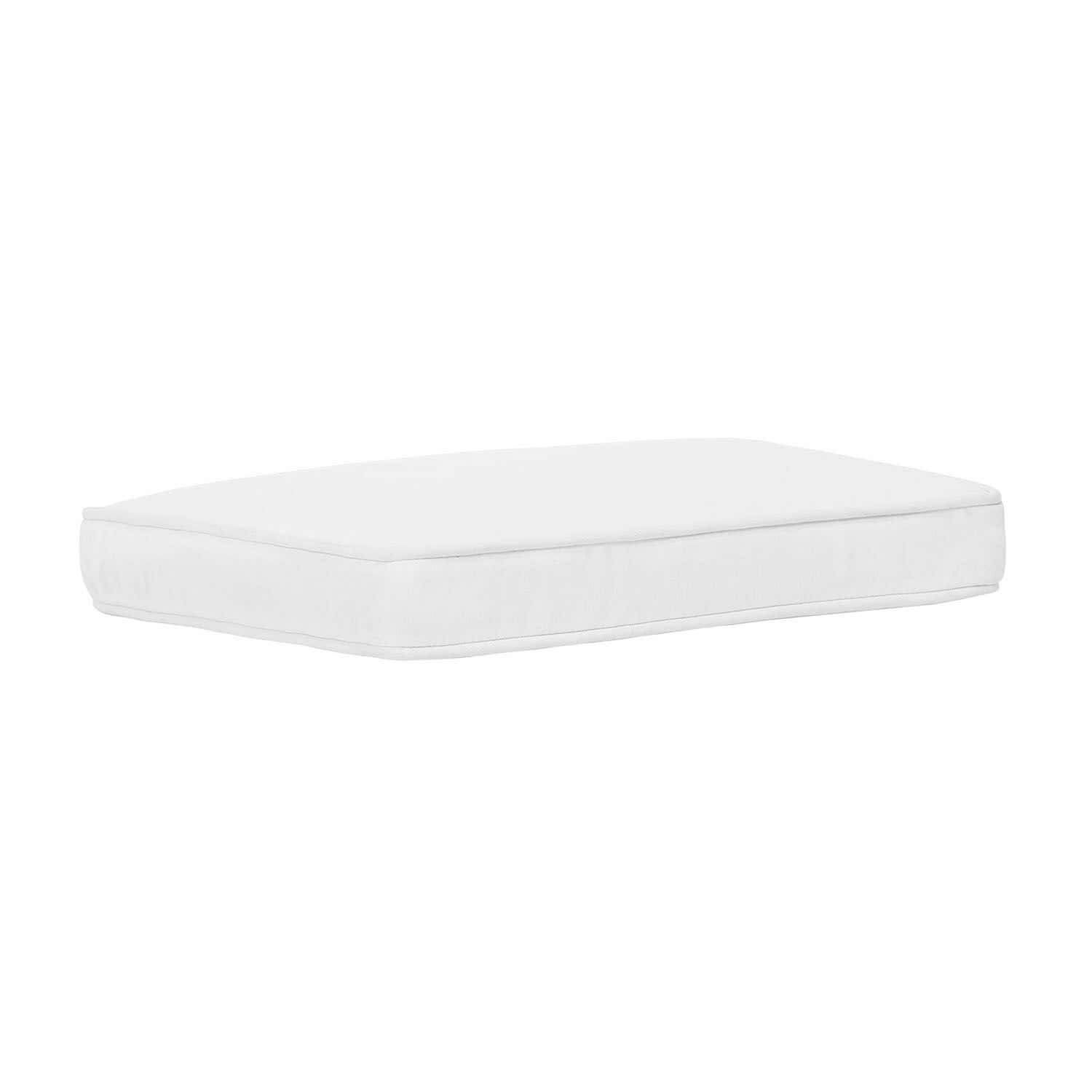 Cojín del asiento Pelagia Cojín rectangular blanco de tela para muebles de jardín, cómodo y duradero para asiento
