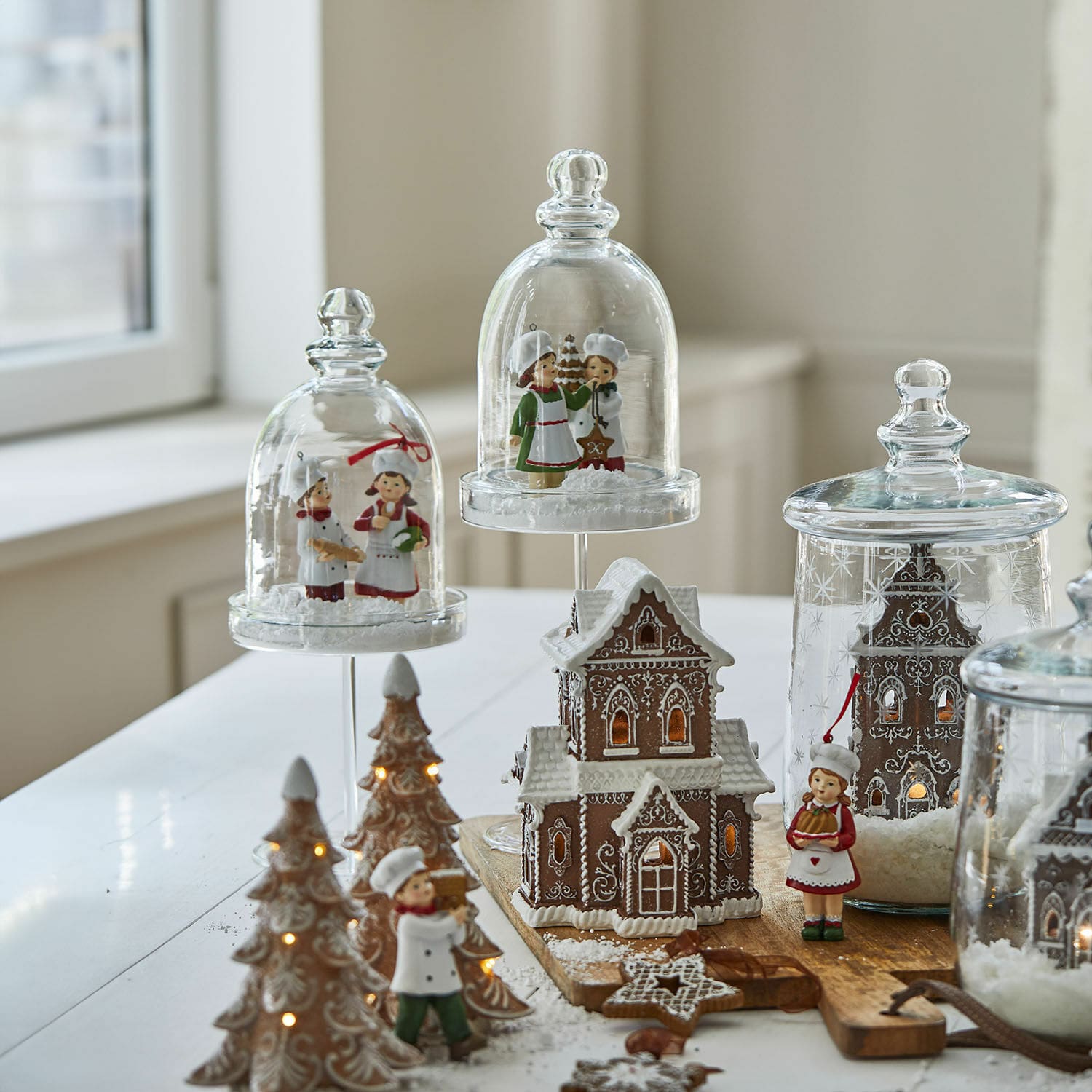 Set de 2 campanas de cristal Hibous