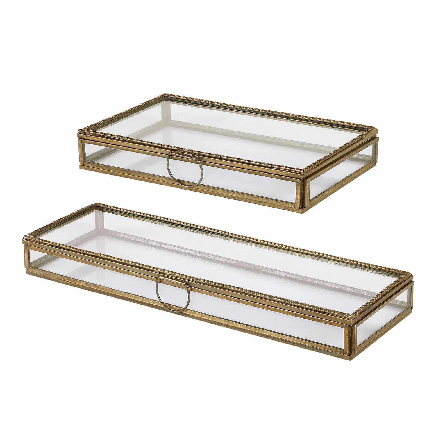Set de 2 cajas de cristal Isvento