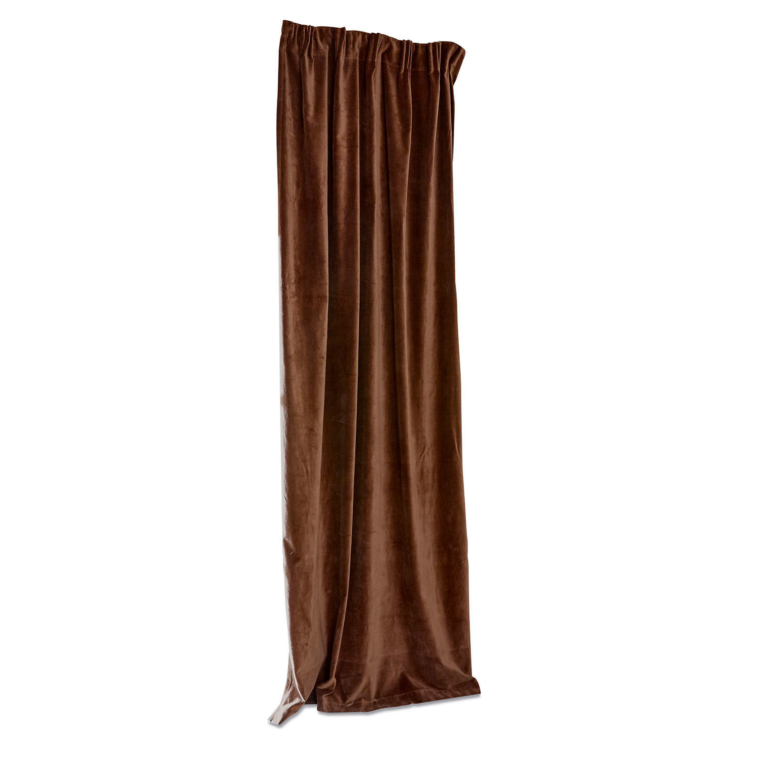 marrón Cortina Lyannece marrón de terciopelo suave, tela decorativa para interiores acogedores