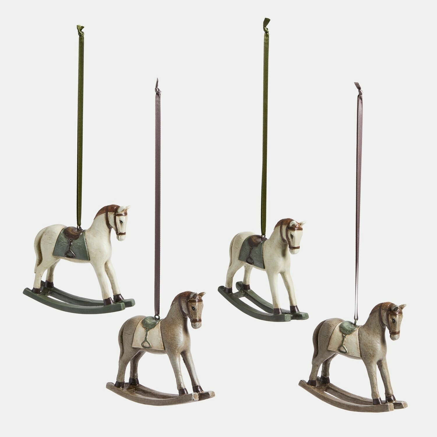 Set de 4 caballos decorativos Cory
