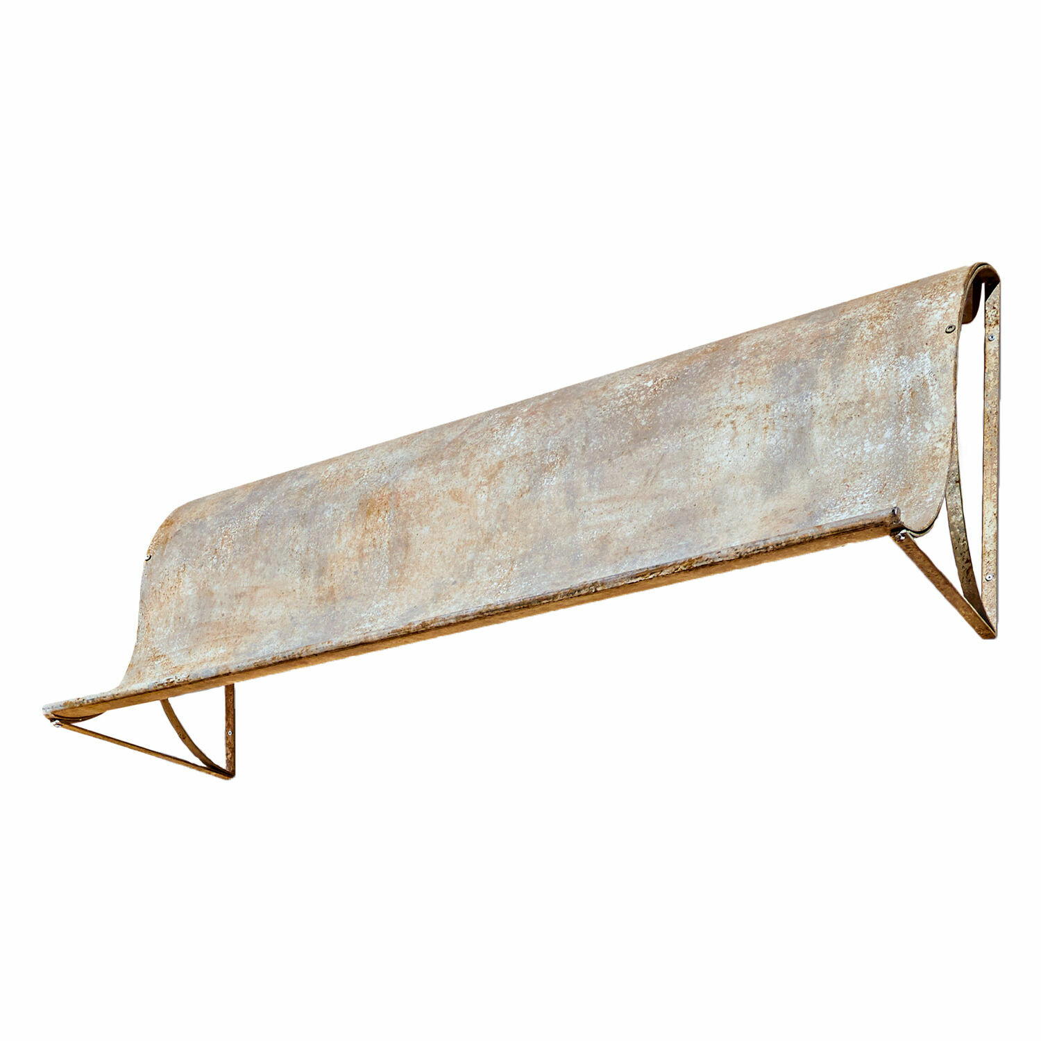 Marquesina Lison Toldo metálico envejecido color óxido para protección contra sol y lluvia
