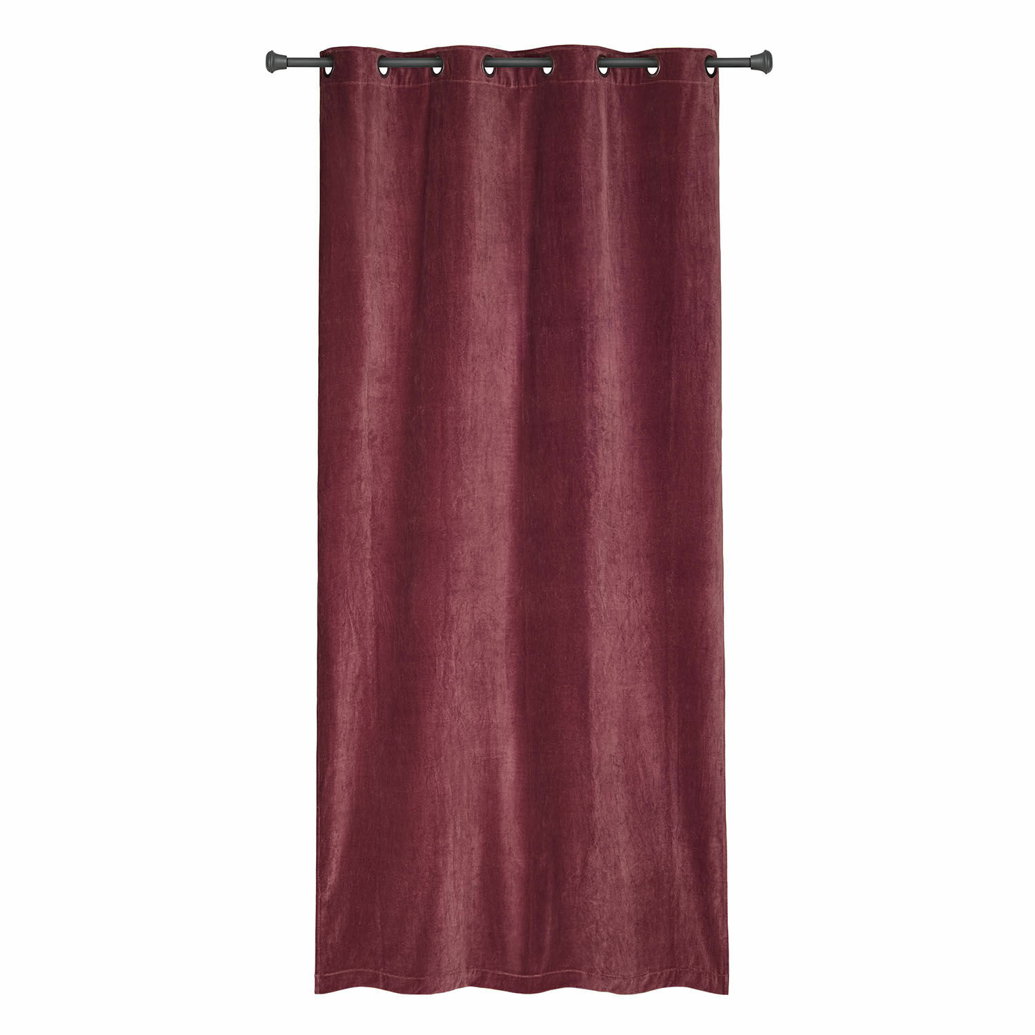 Cortina Miko Cortina burdeos de tela suave con ojales, ideal para decorar ventanas y filtrar la luz