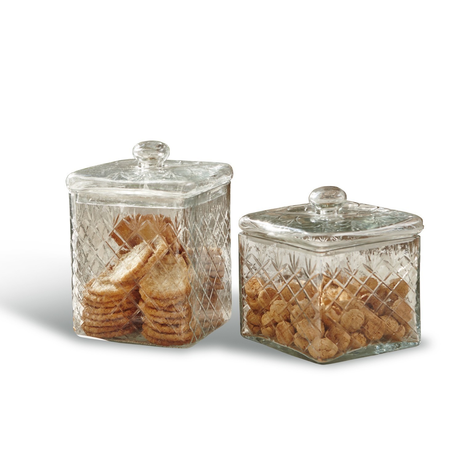 Set de 2 tarros de cristal Cherie