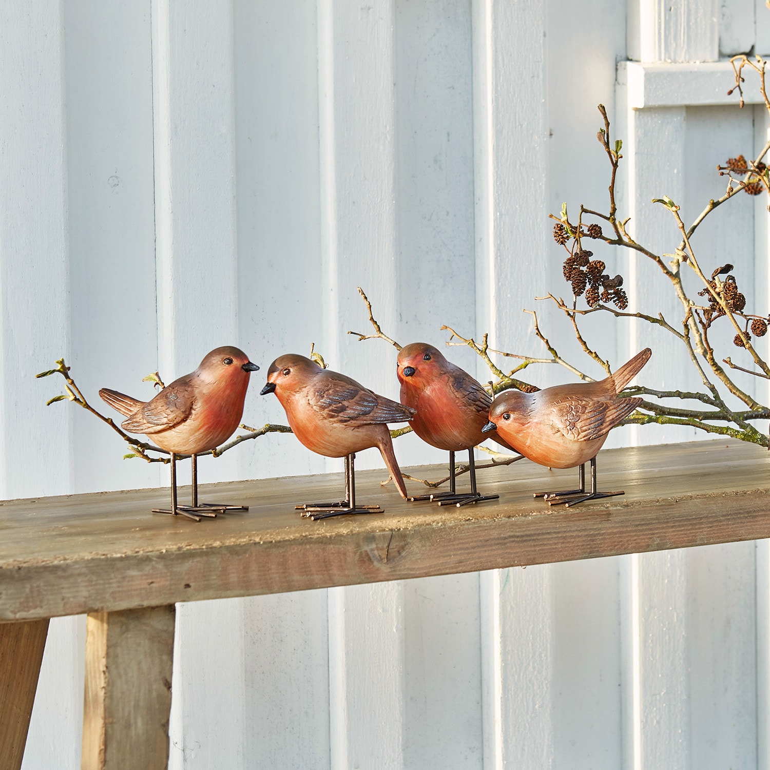 Set de 4 pájaros Siblings