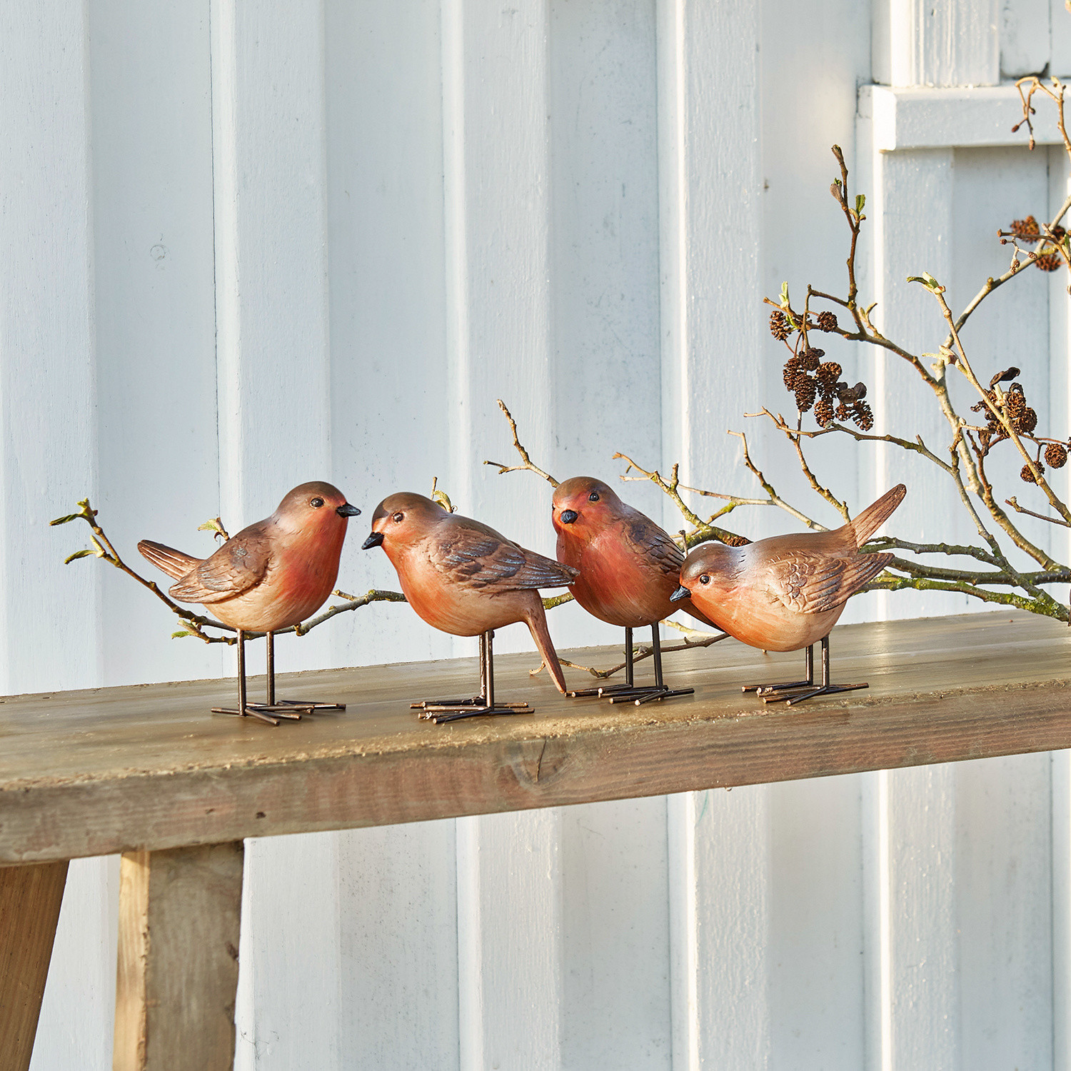 Set de 4 pájaros Siblings