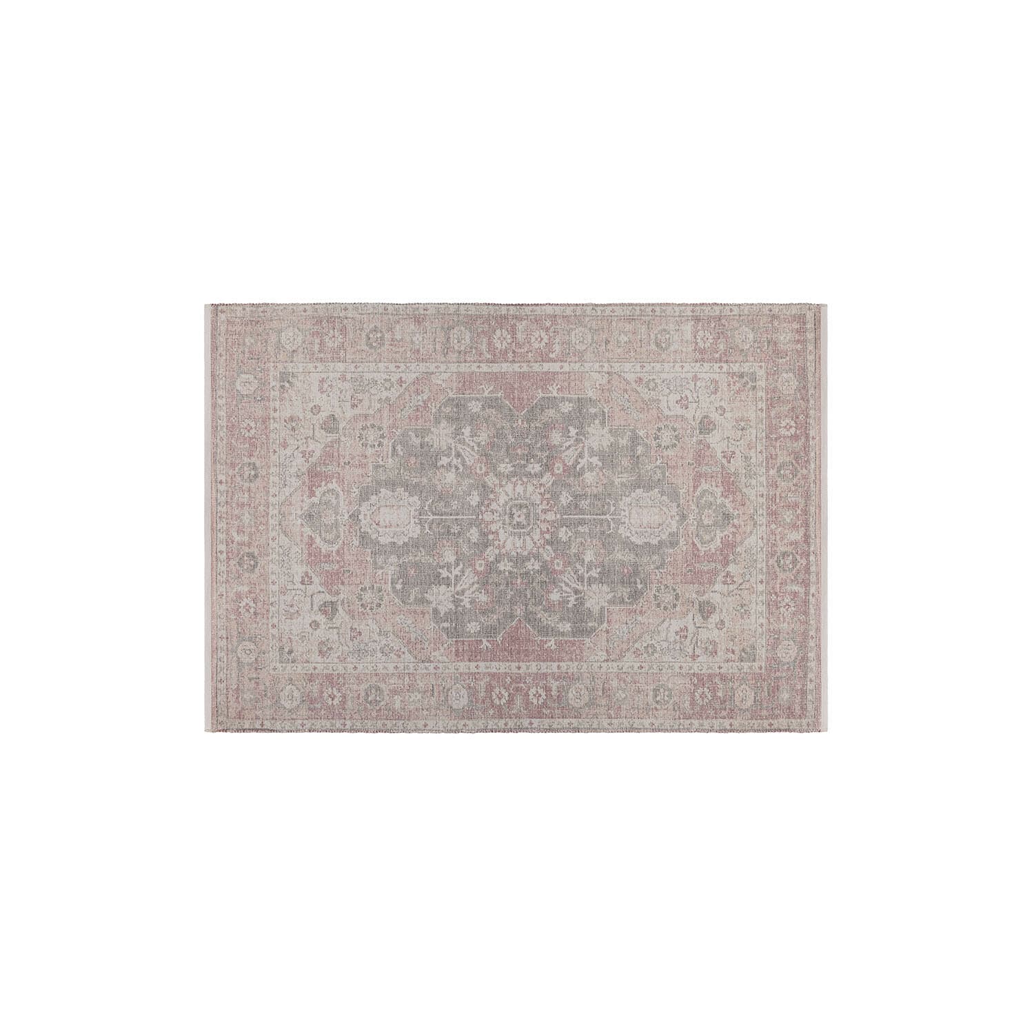 Alfombra Kaelun Alfombra con diseño oriental en tonos grises y rosas, material suave, decoración para interiores