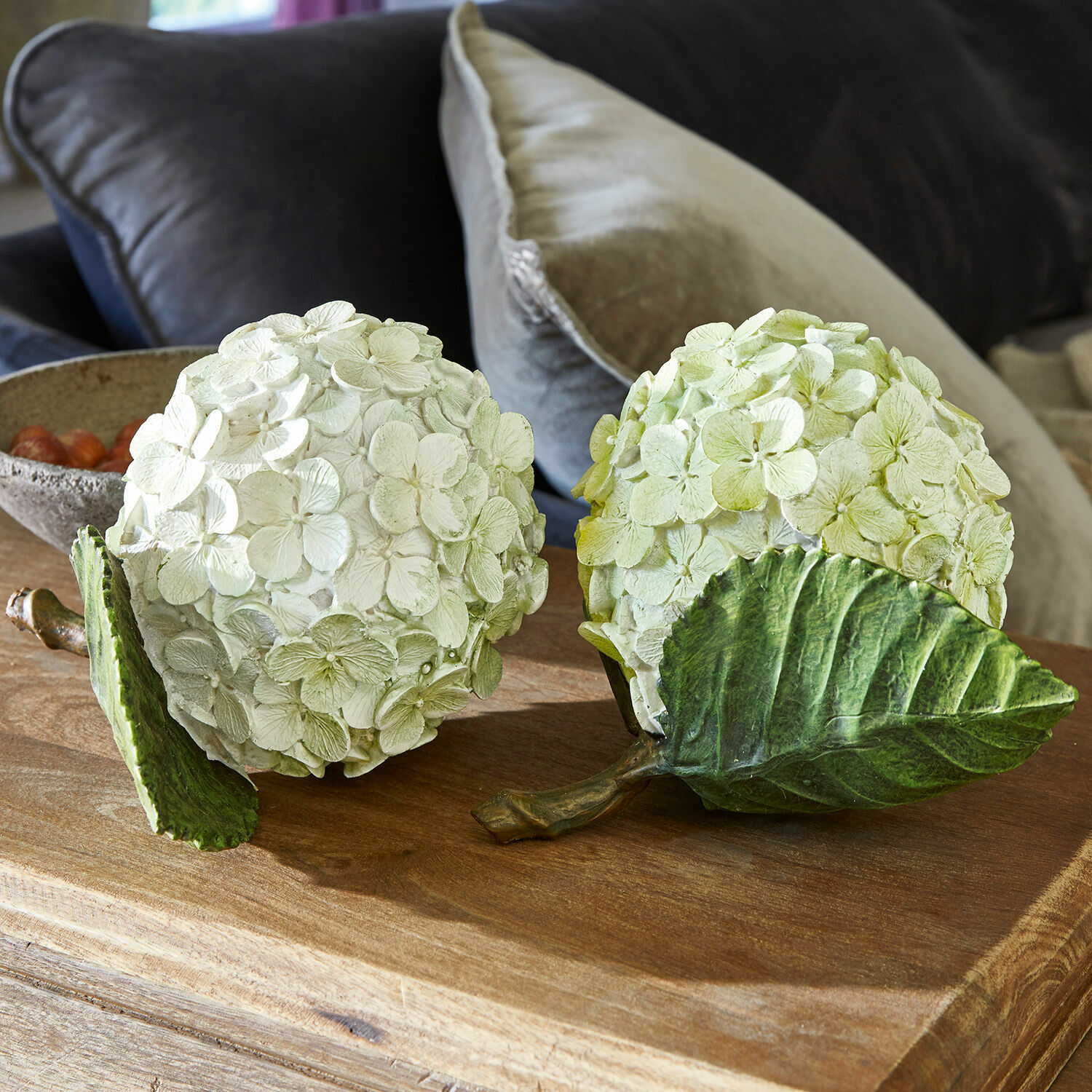 Set de 2 flores decorativas Hortensie