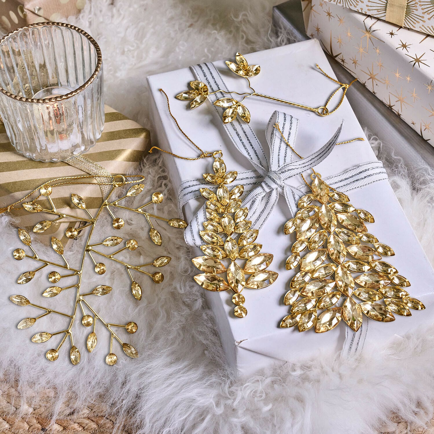 Set de 4 adornos navideños Zaniva