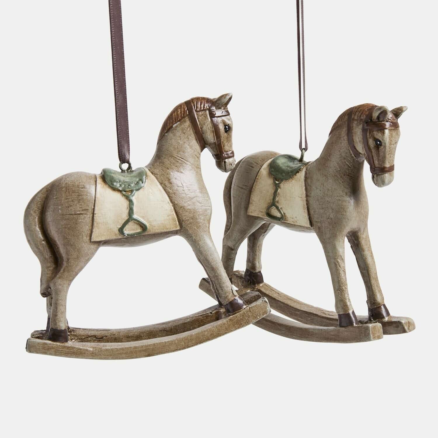 Set de 4 caballos decorativos Cory