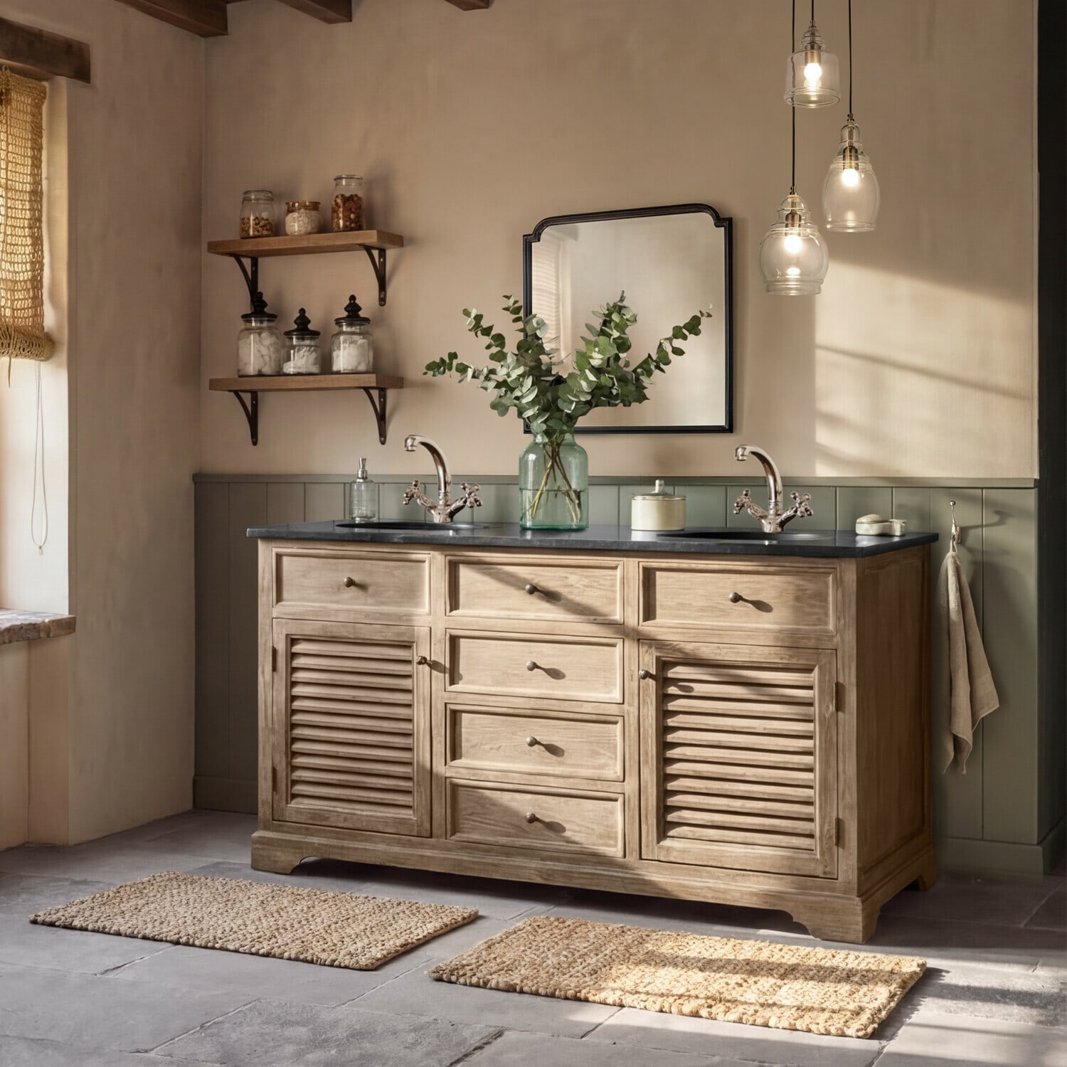 Mueble de lavabo doble Malmaison
