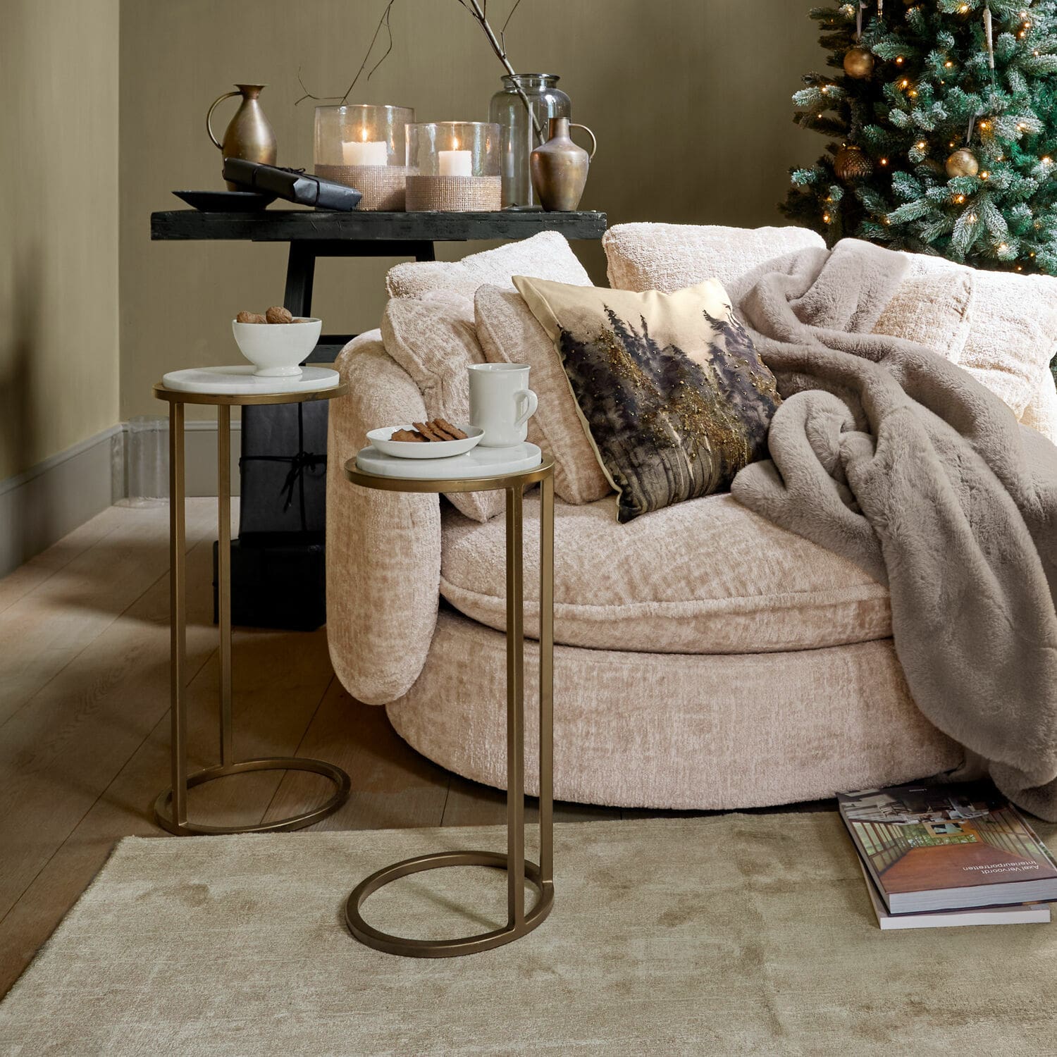 Set de 2 mesas auxiliares Soréline