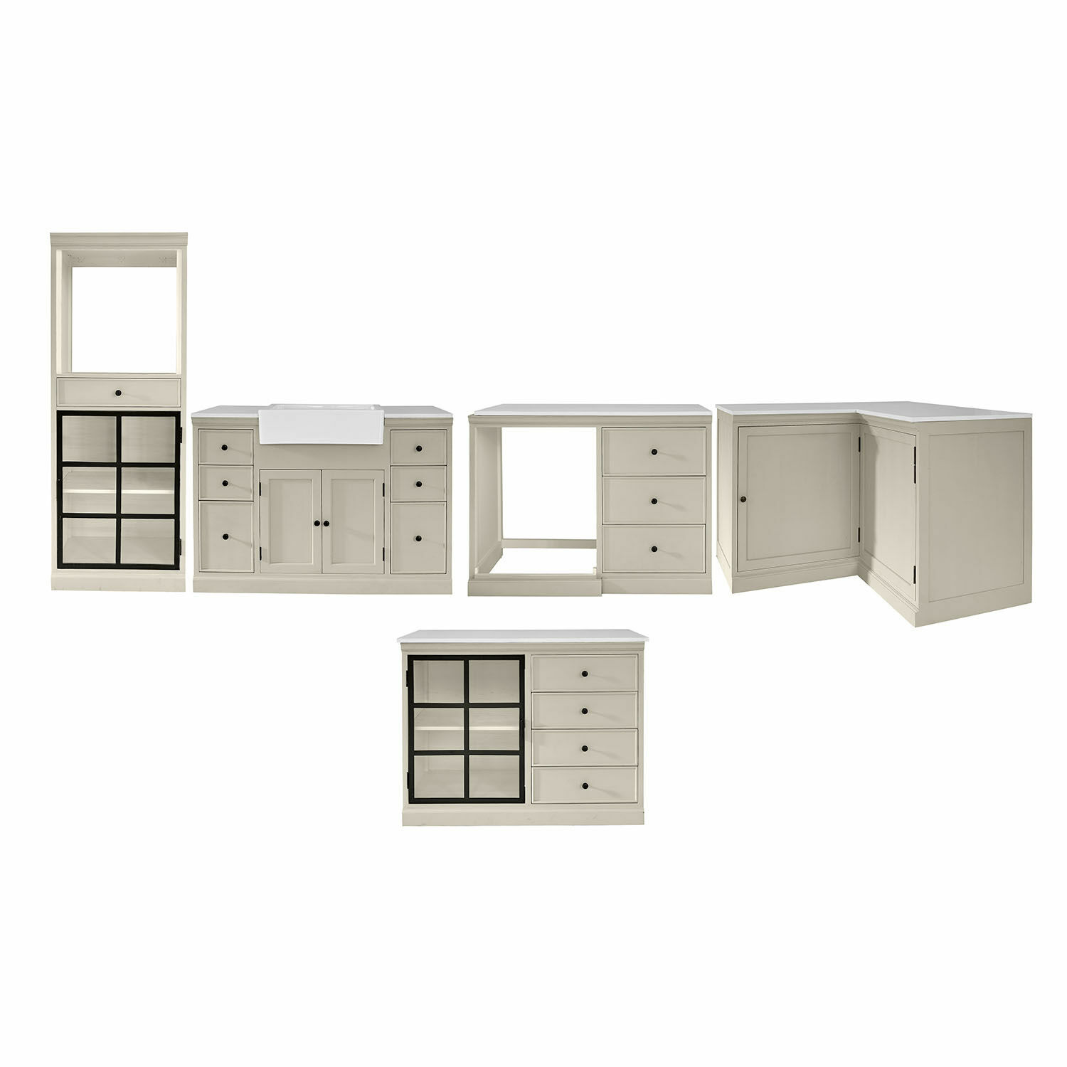 Set de 5 muebles de cocina Orlévine