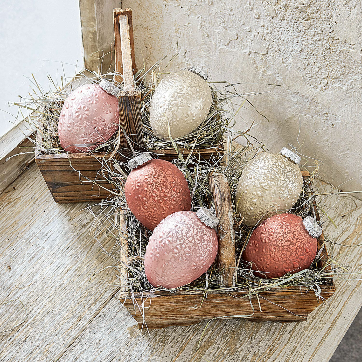 Set de 6 huevos de Pascua Sparkly