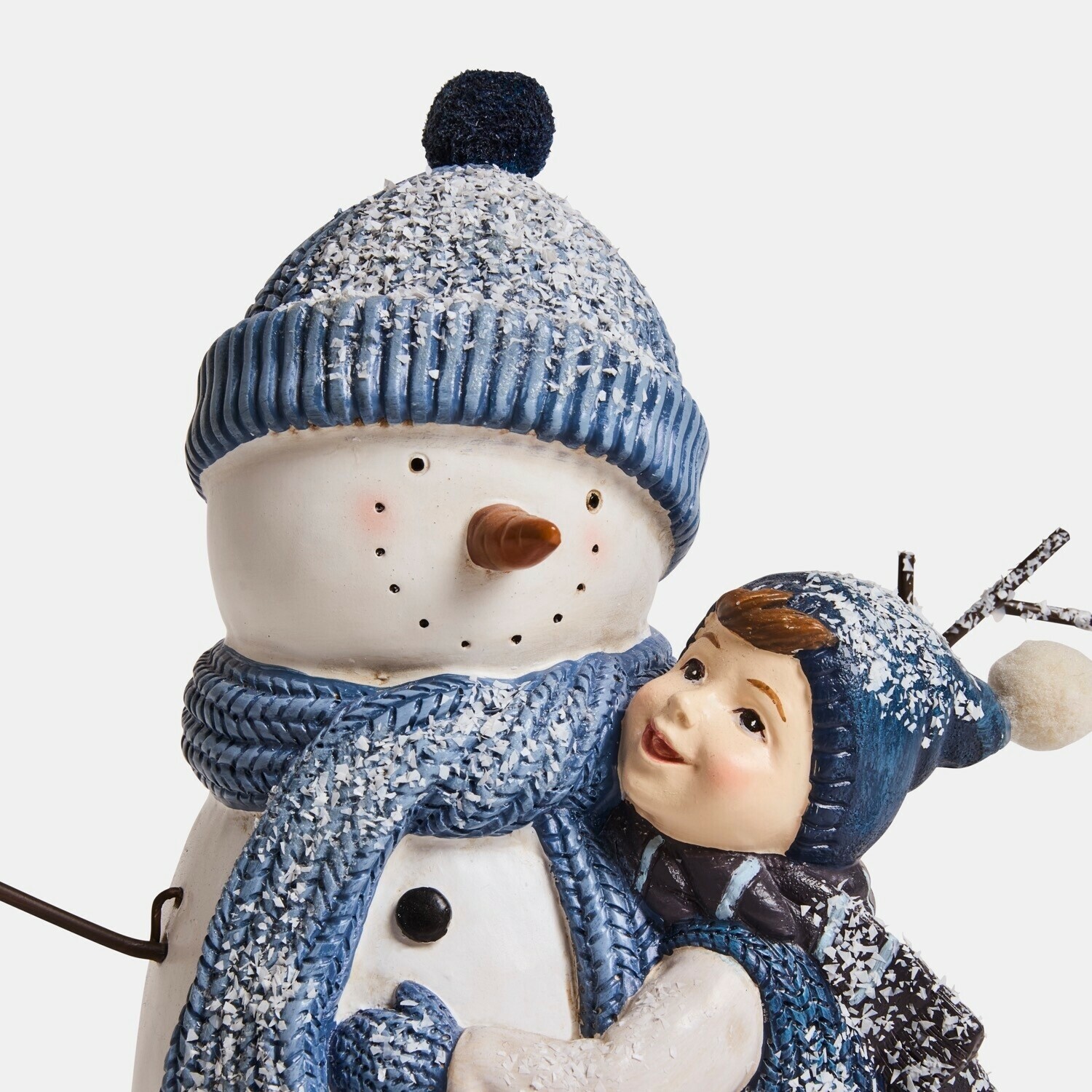 Muñeco de nieve decorativo con niño Tedvik