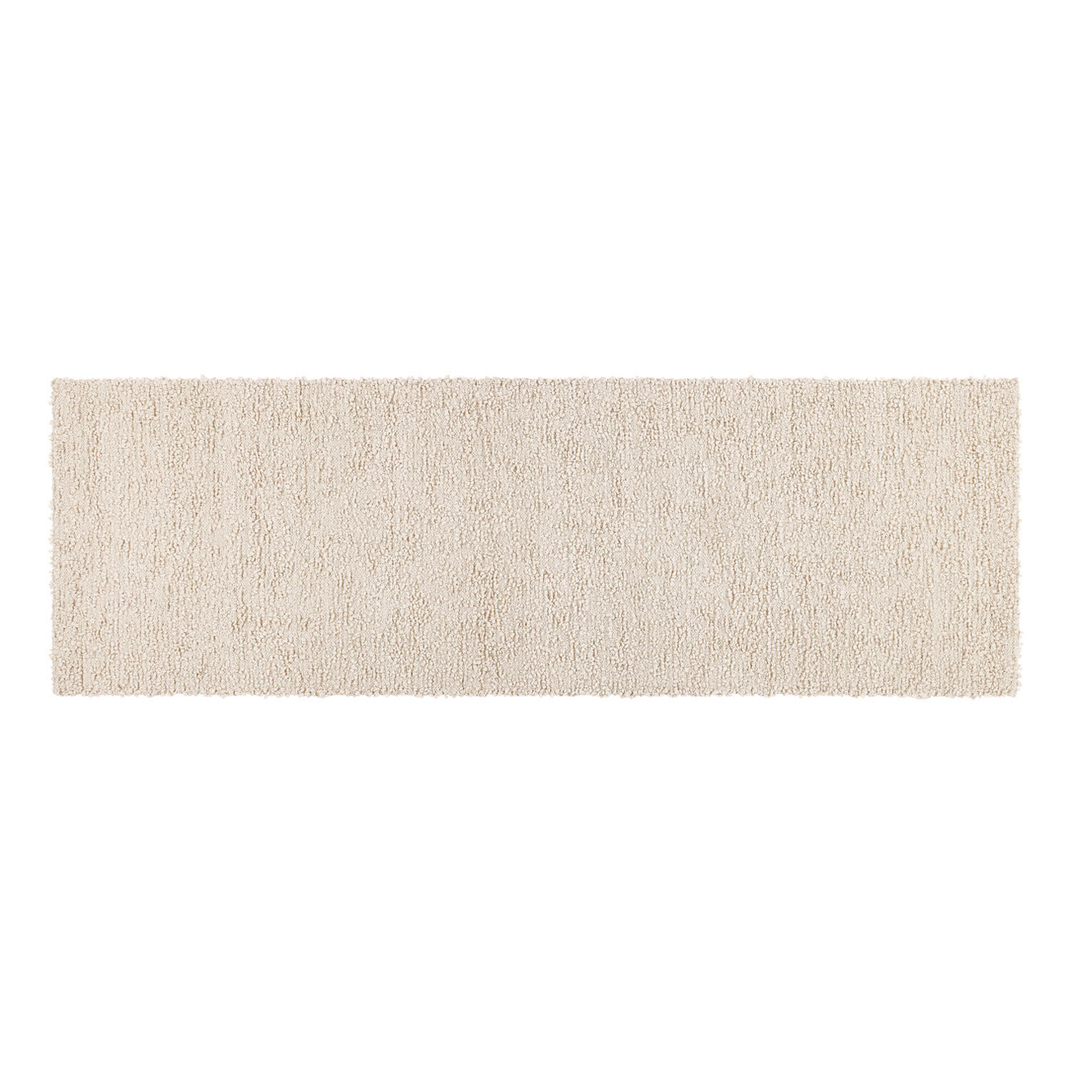 crema Alfombra pasillera crema Kaleema con textura suave, perfecta para decoración y confort en el hogar