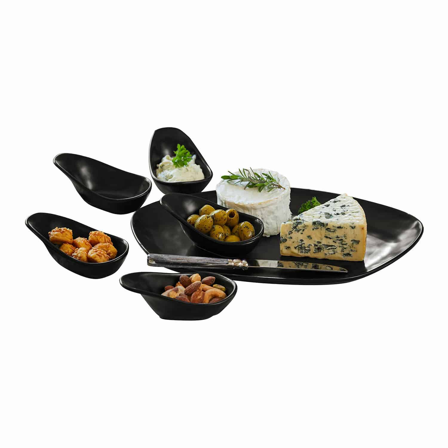 Set de 5 cuencos y plato de servir Biarré