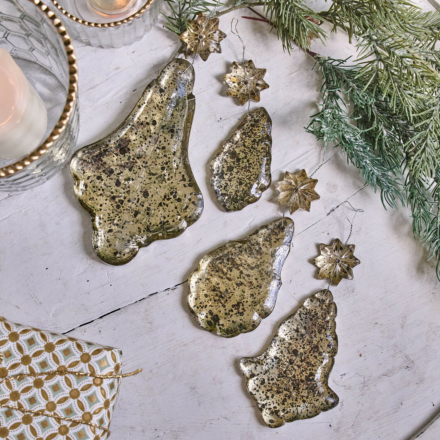 Set de 4 adornos navideños Dolenza
