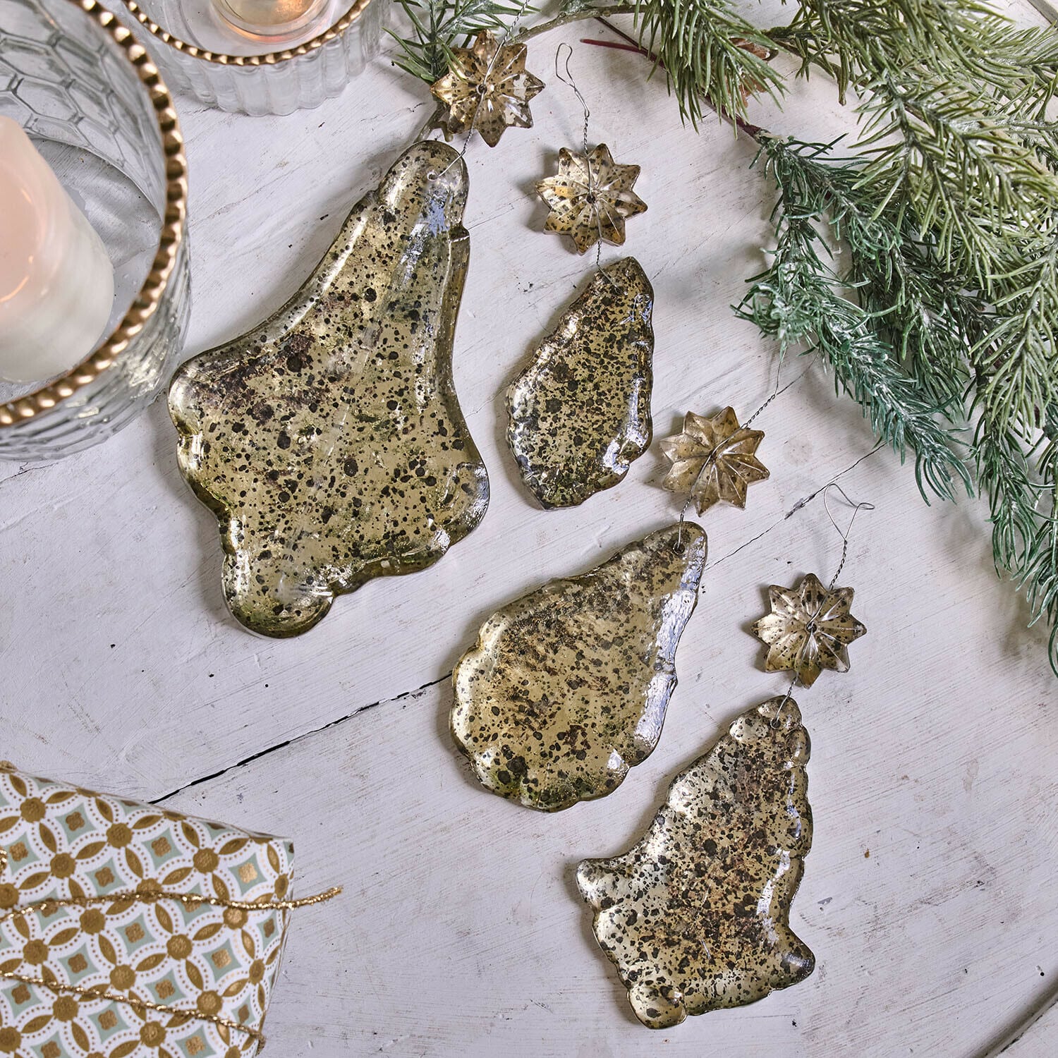 Set de 4 adornos navideños Dolenza