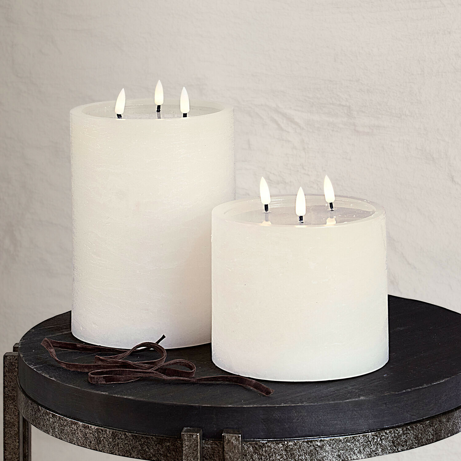 Set de 4 velas LED cilíndricas Chelun