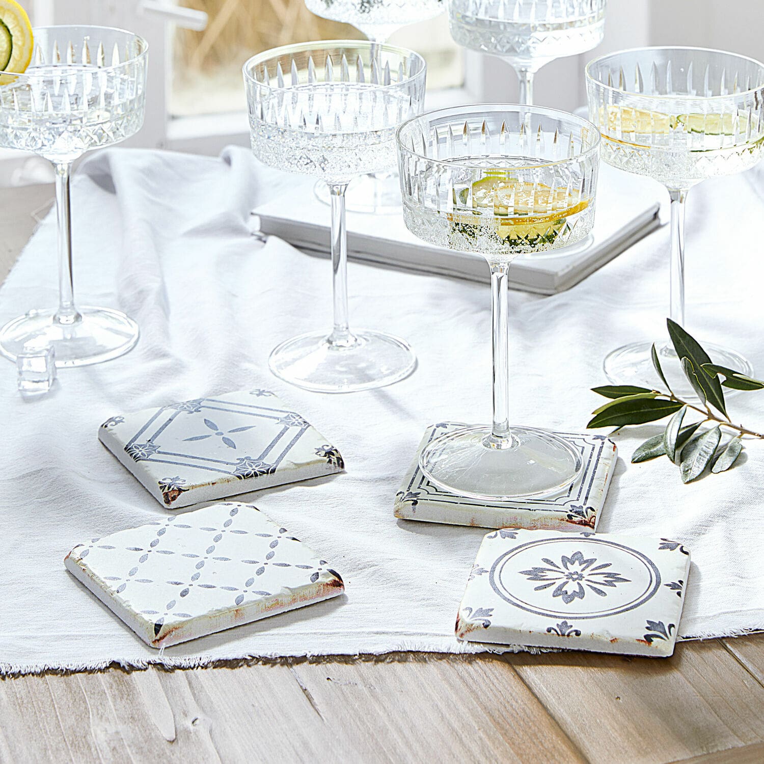 Set de 4 posavasos Emma