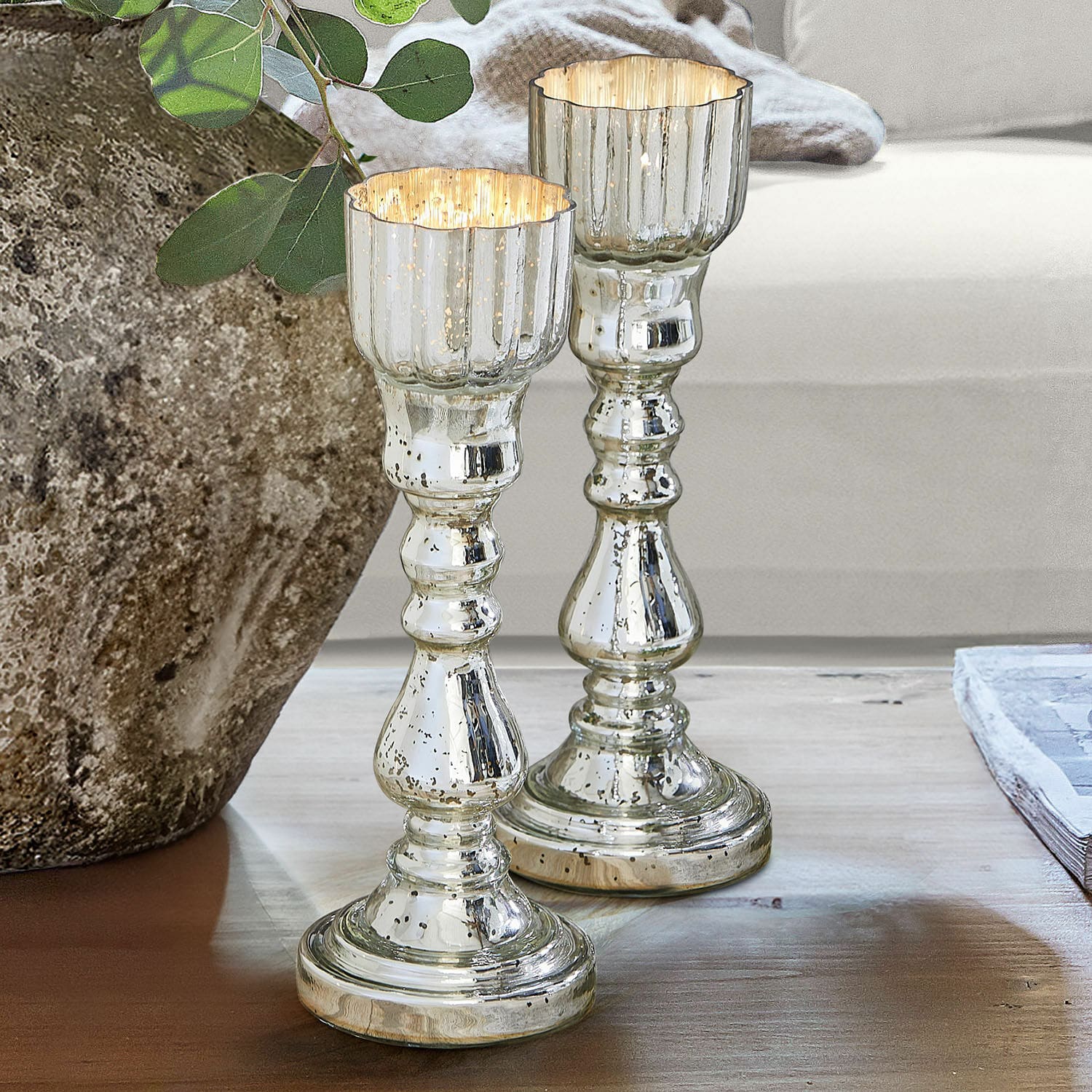 Set de 2 candeleros Velanor