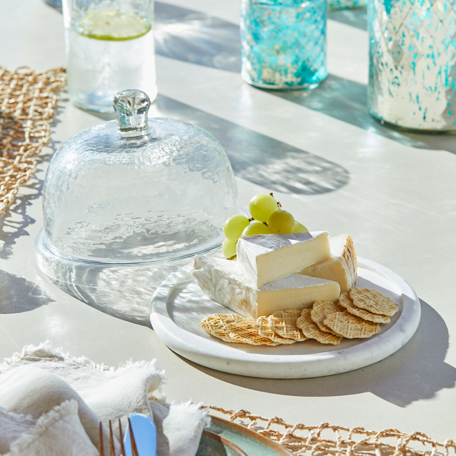 Campana de cristal con plato Barnsdale