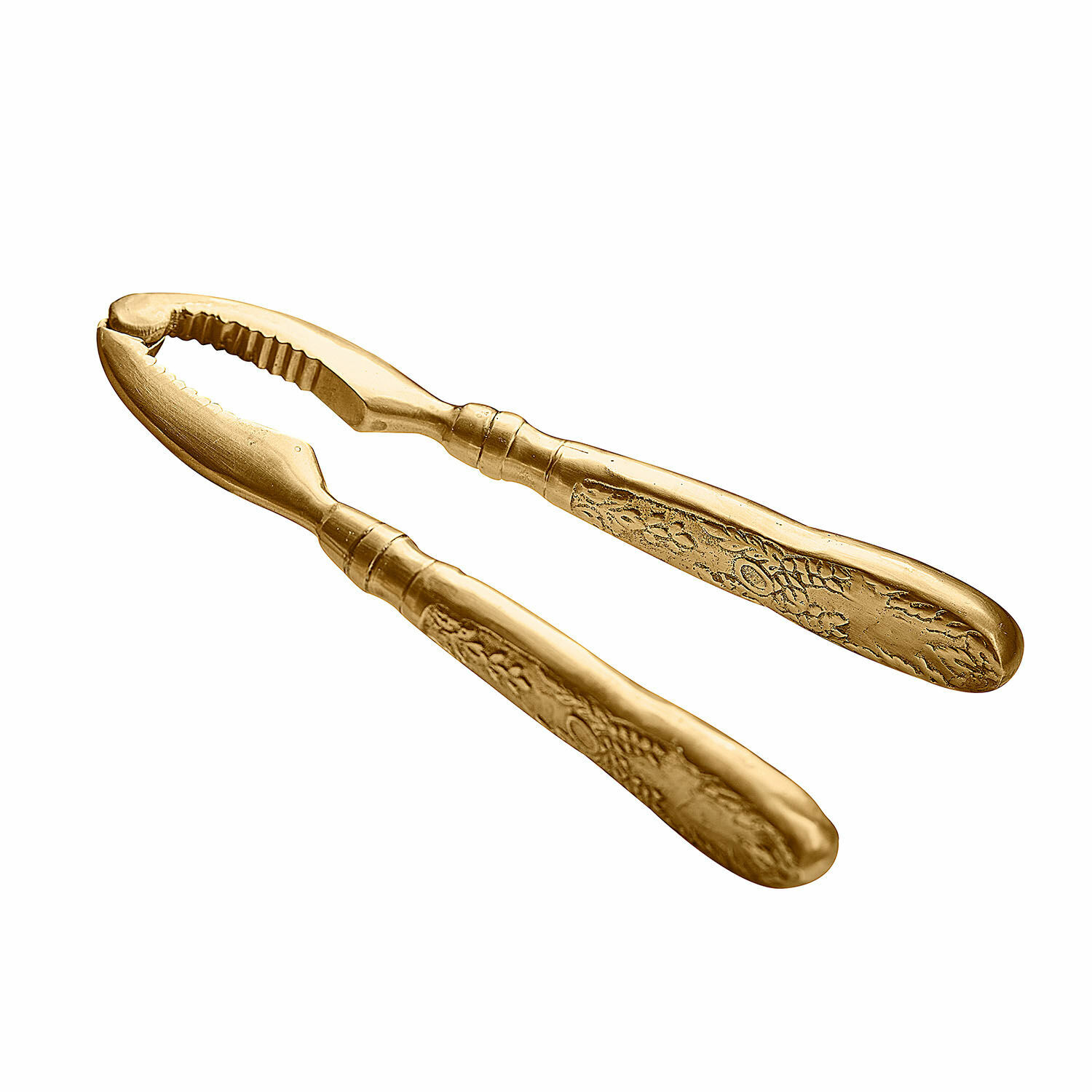 Cascanueces Solenna Pinzas doradas para nueces de metal con diseño decorativo, herramienta de cocina para abrir nueces