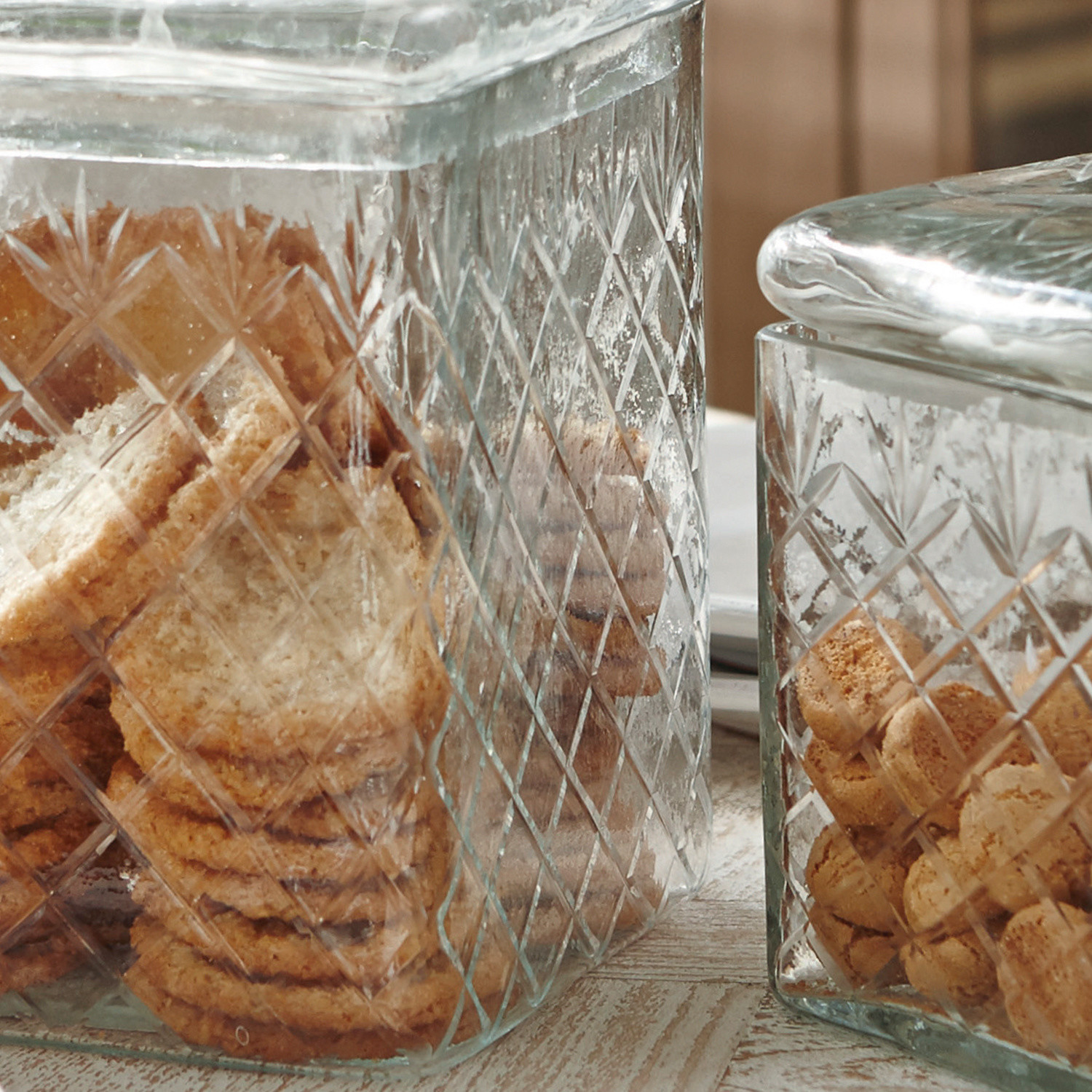 Set de 2 tarros de cristal Cherie