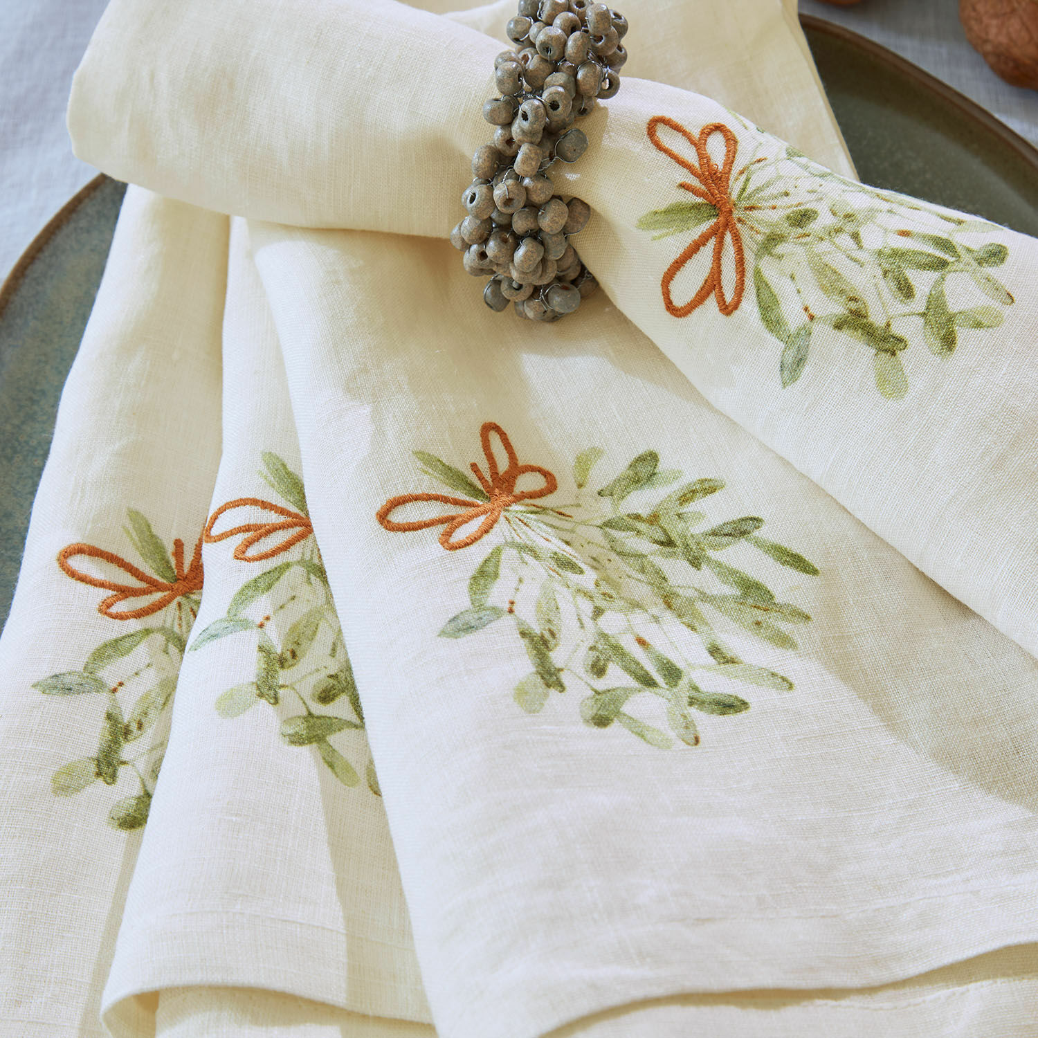Set de 4 servilletas Mistletoe