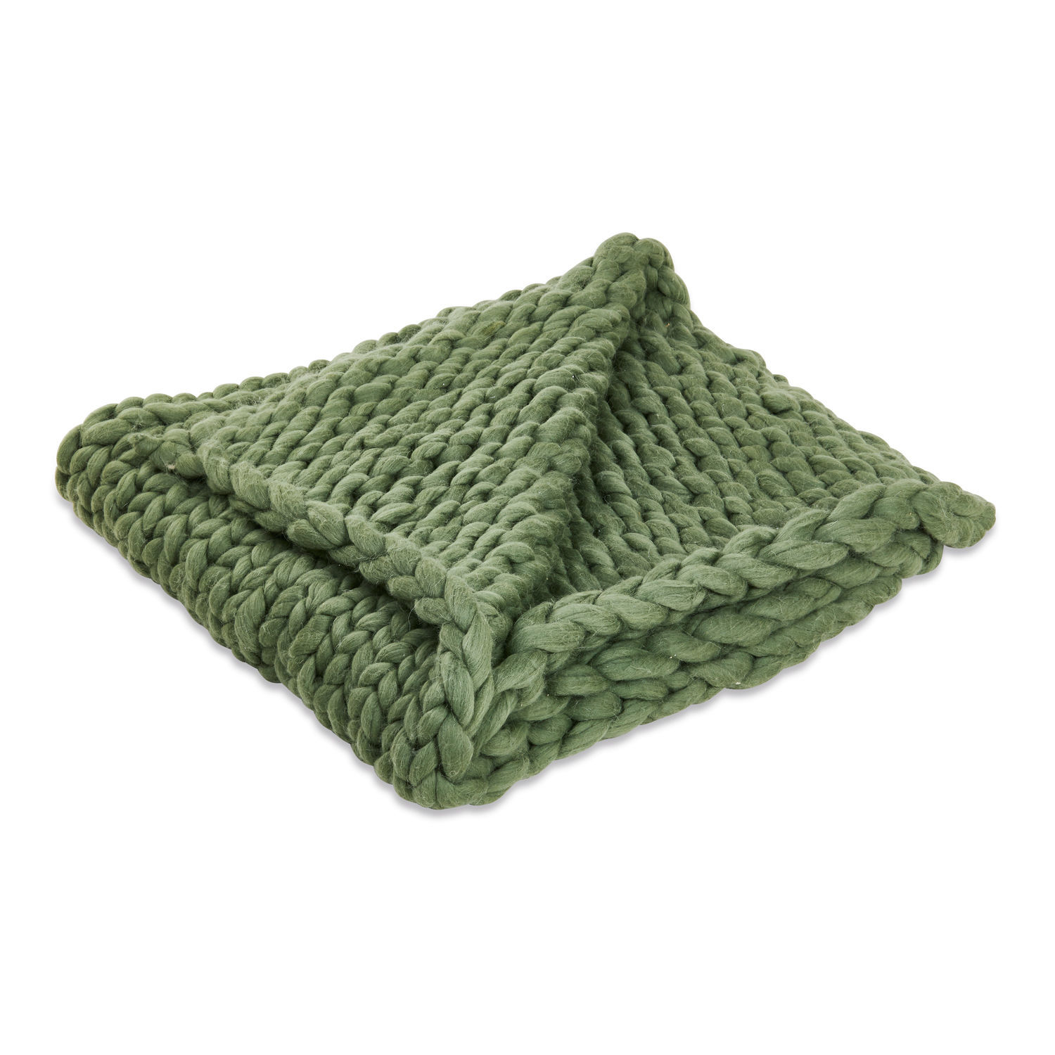 verde Manta verde Reidous de punto grueso, cobija suave y decorativa de material acogedor