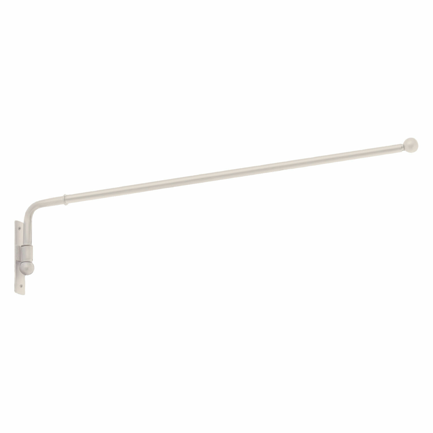 blanco envejecido Barra de cortina Epping de metal color blanco antiguo, diseño sencillo para interiores