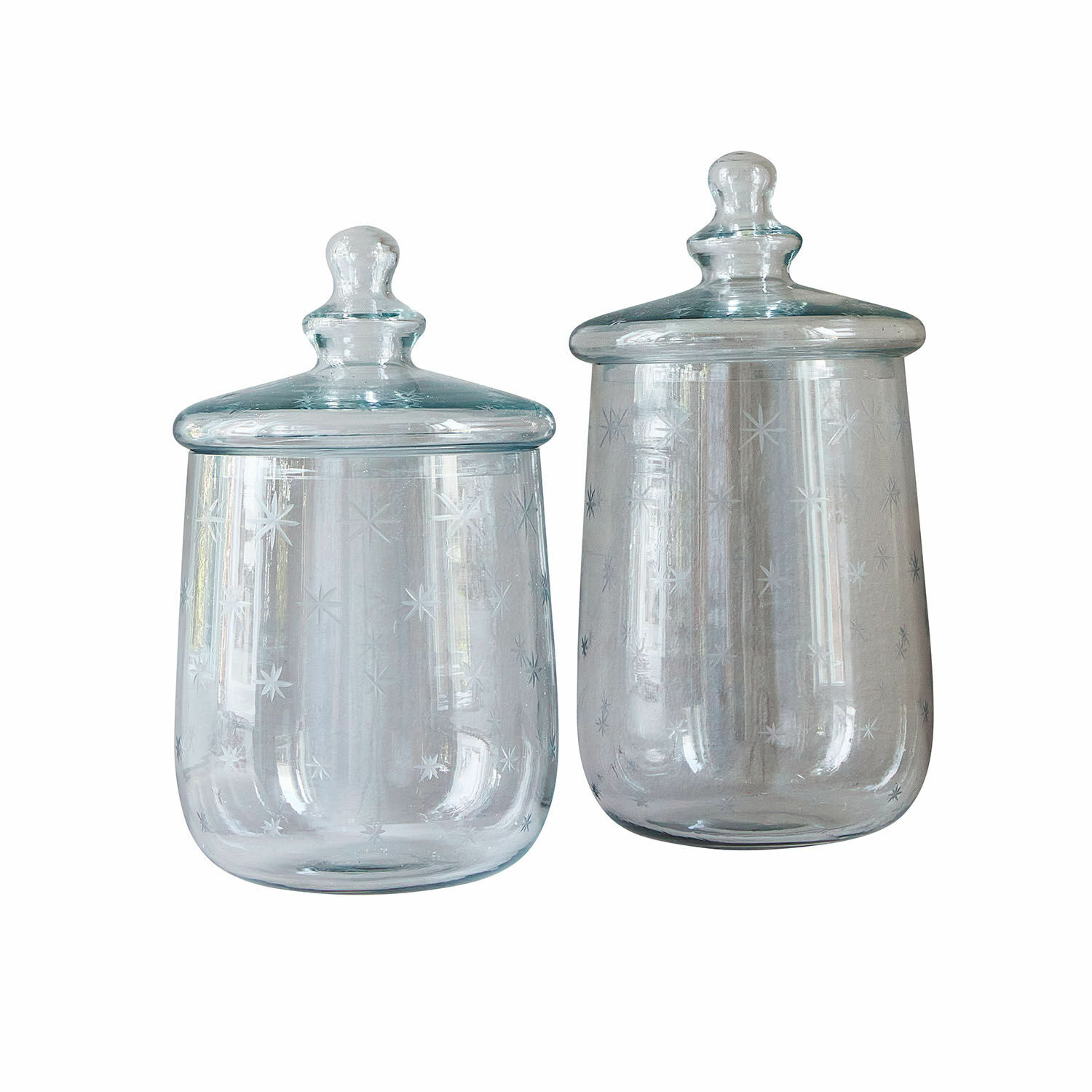 Set de 2 tarros de cristal Valerico