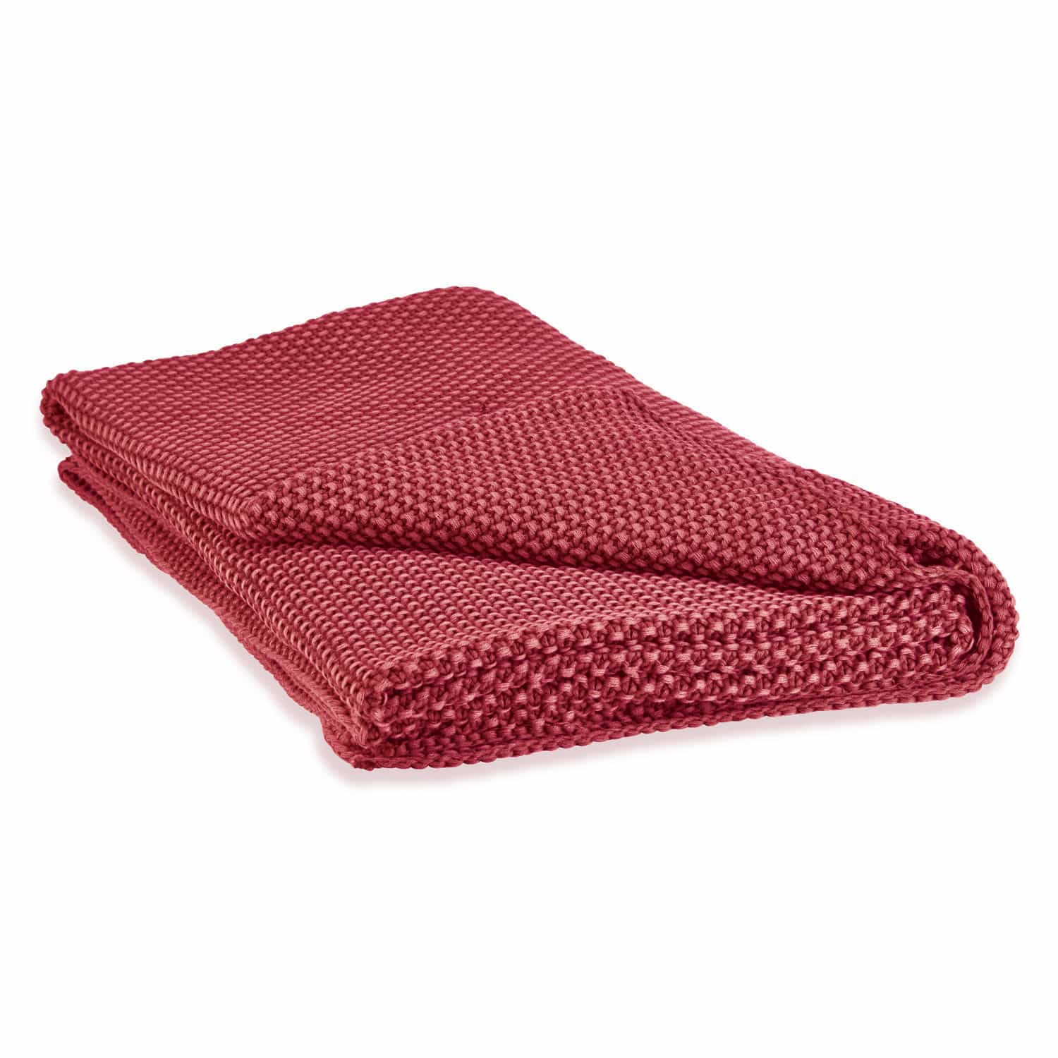 Plaid Amberley Manta roja de punto grueso, material suave, perfecta para el hogar y el descanso