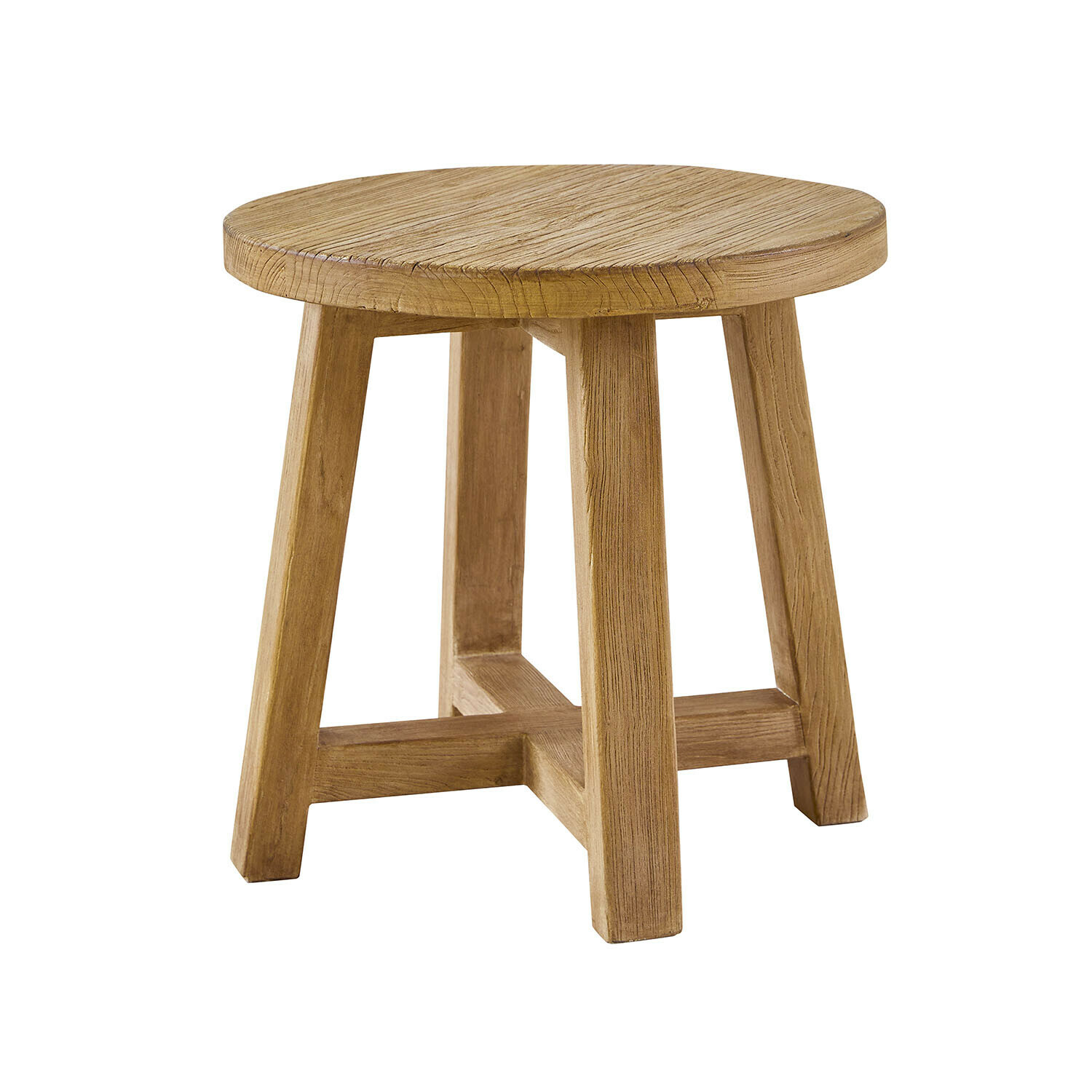 marrón Mesa auxiliar Gorivel de madera marrón, diseño sencillo y robusto para salón moderno
