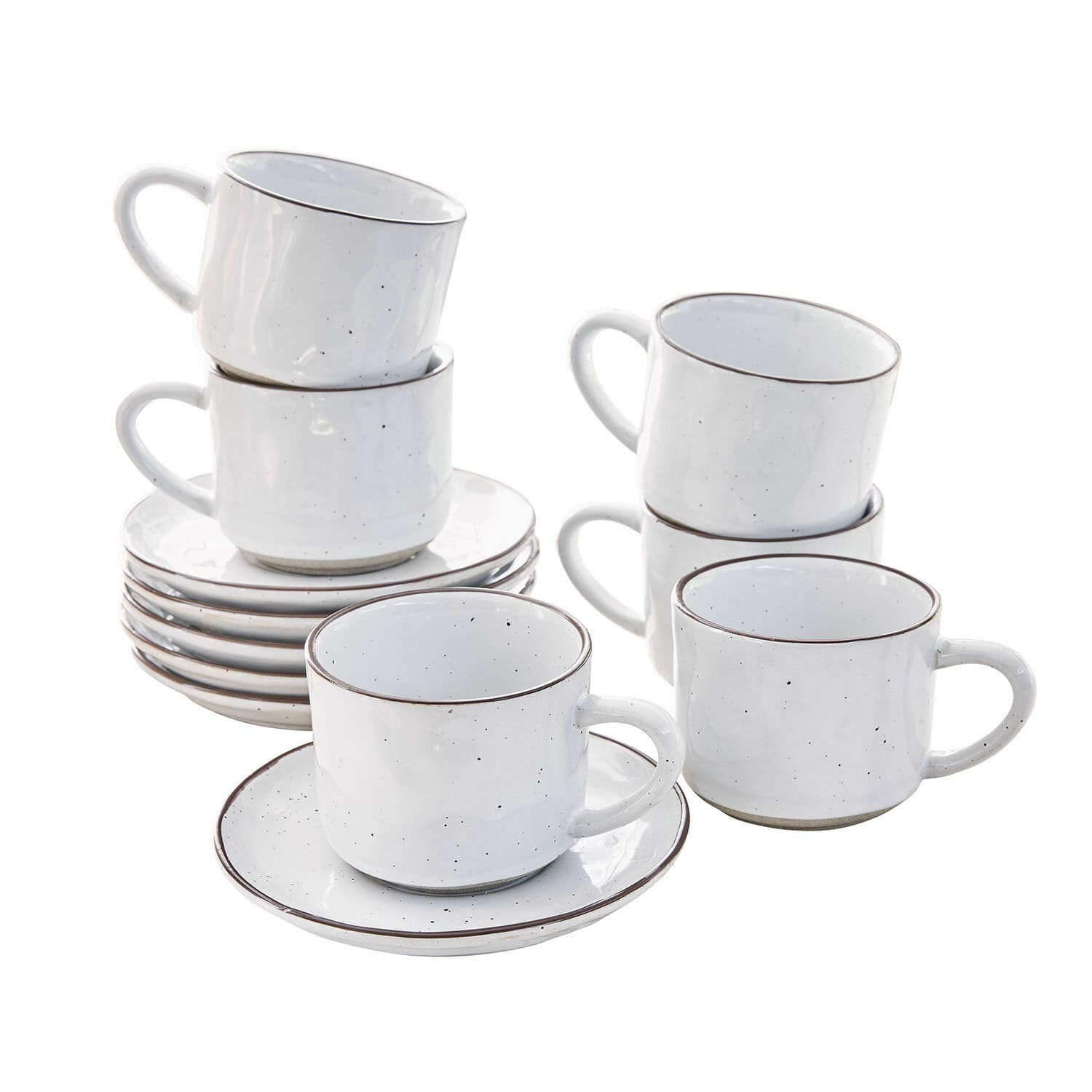 Set de 6 tazas de café expreso con platillo Biarré