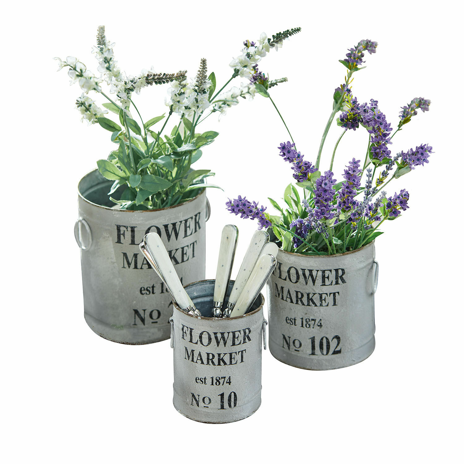 Set de 3 maceteros Flower Market
