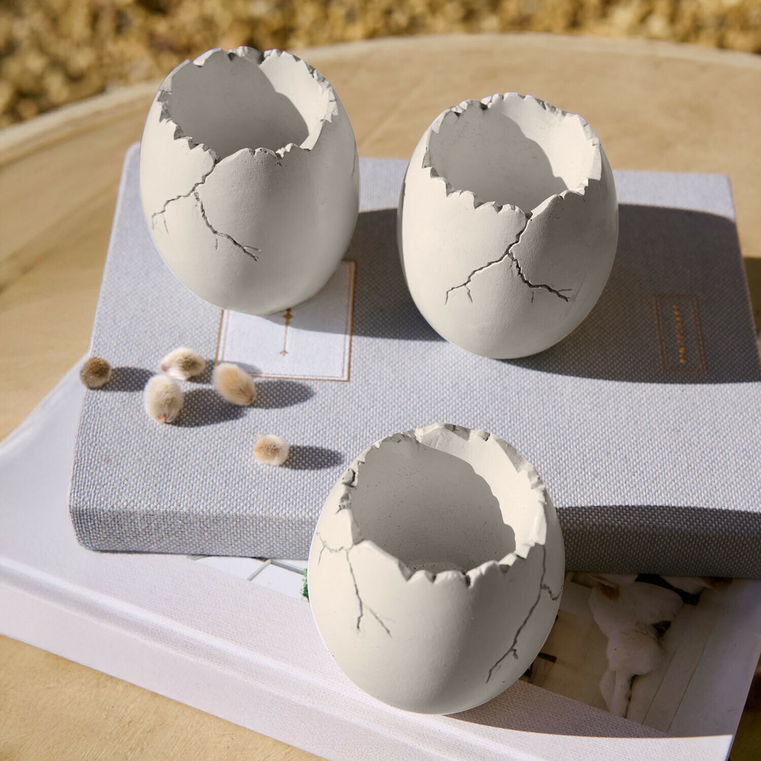 Set de 3 huevos decorativos Waverlye