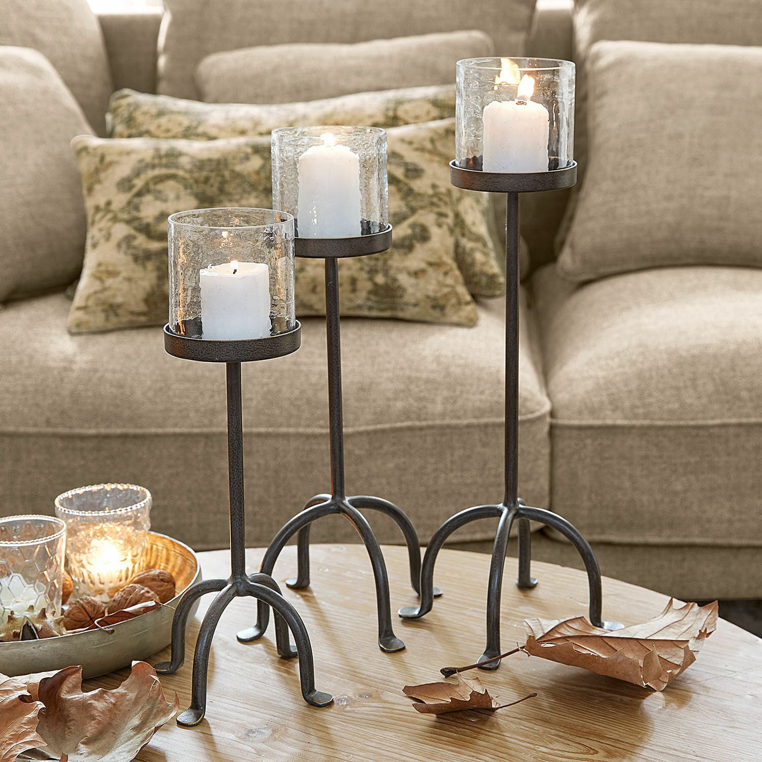 Set de 3 candeleros Tanbira