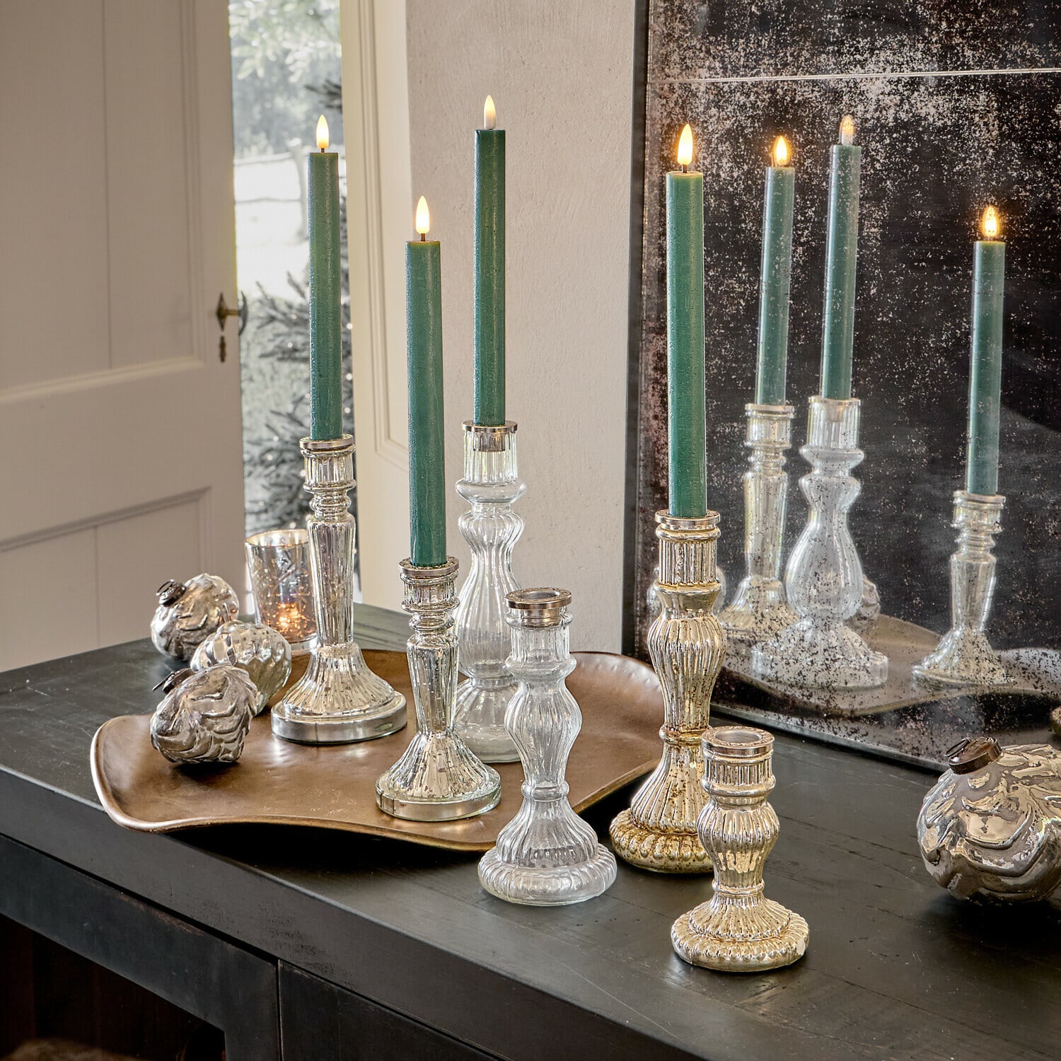Set de 4 velas LED alargadas Eldsora