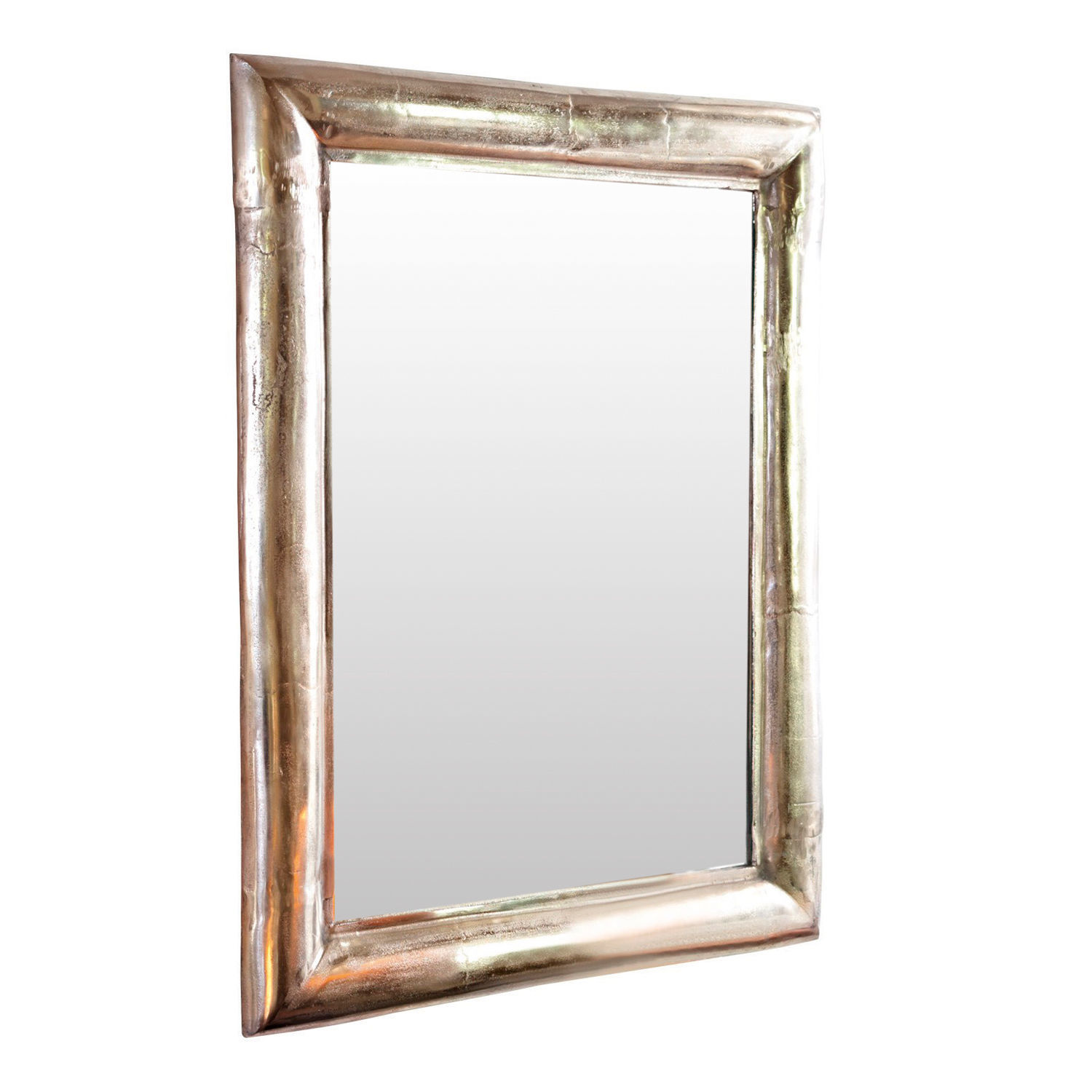 Espejo Richland Espejo rectangular con marco metálico plateado para decoración de interiores elegante