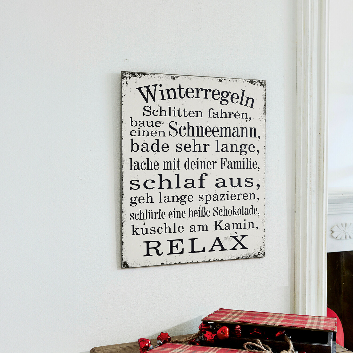Tablero decorativo Winterregeln