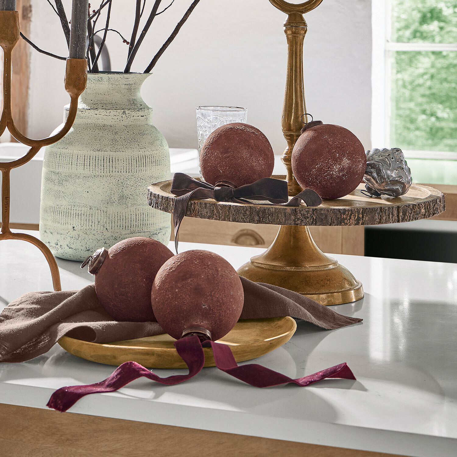 Set de 4 bolas de Navidad Pirovella