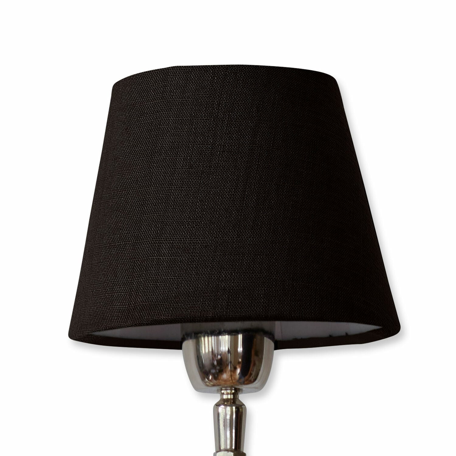 Pantalla de lámpara negra de tela para lámpara de mesa, diseño moderno y versátil