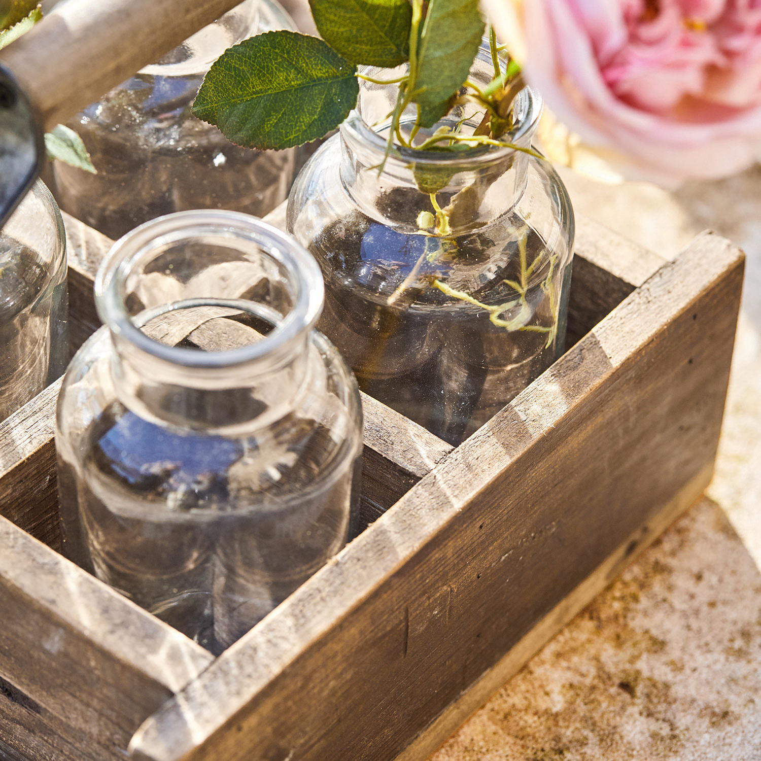Set de 4 jarrones con cesta Reverie