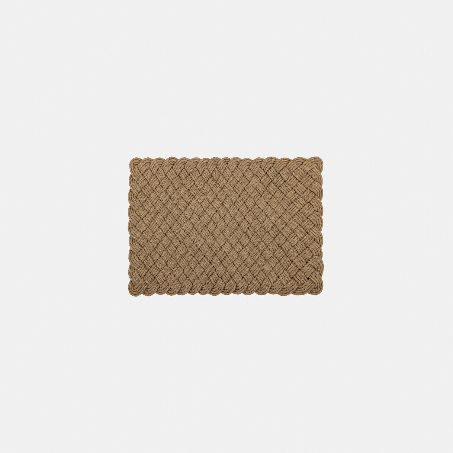 Corredor Hildas Alfombra rectangular marrón de cuerda trenzada, alfombra decorativa y resistente para suelo