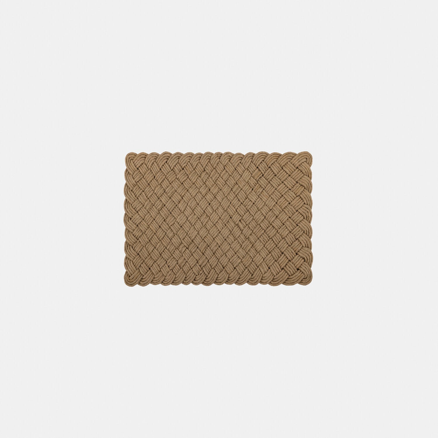 Corredor Hildas Alfombra rectangular marrón de cuerda trenzada, alfombra decorativa y resistente para suelo