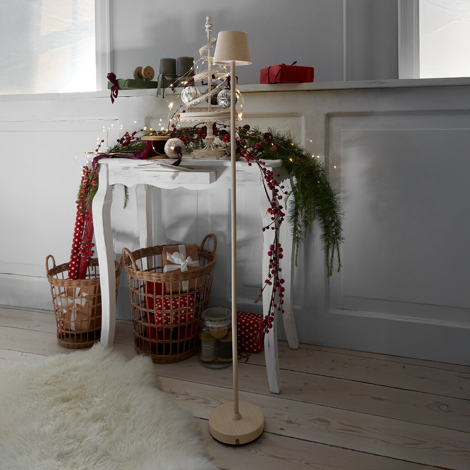 Lámpara de pie recargable Sylvainie