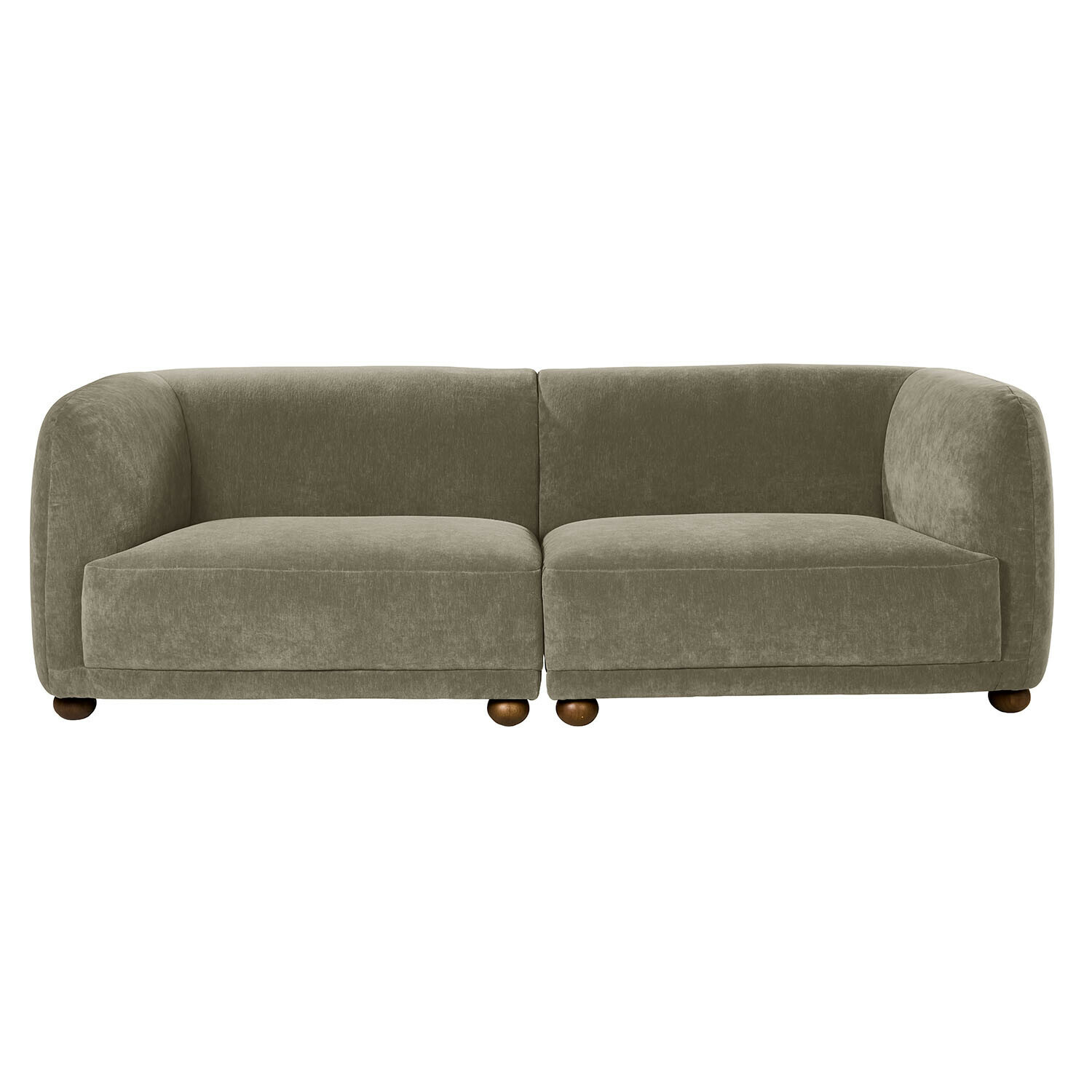 verde oliva Sofá Scintillique en tela color oliva, mueble moderno y cómodo para sala de estar