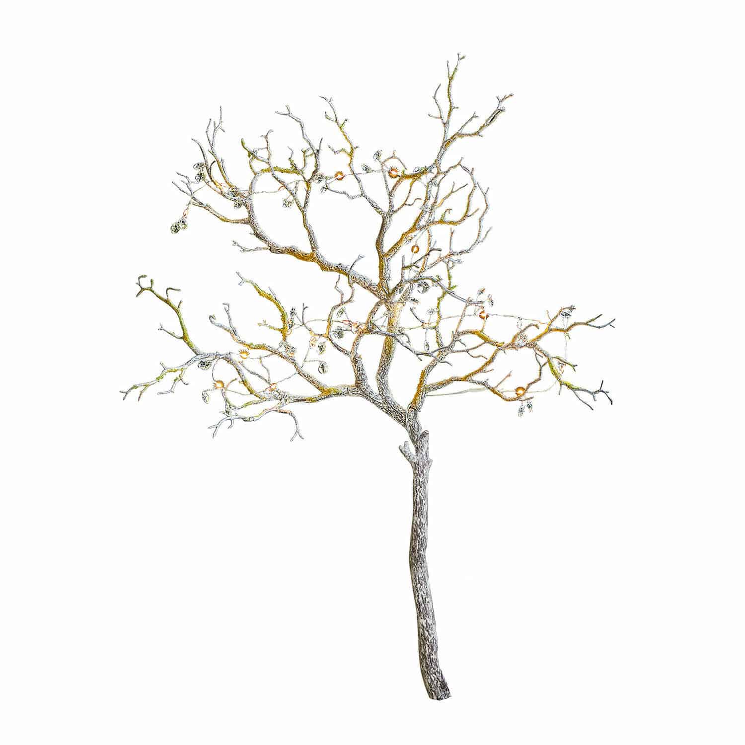 Rama decorativa Orélie Árbol decorativo de ramas metálicas en color natural para interiores y jardines